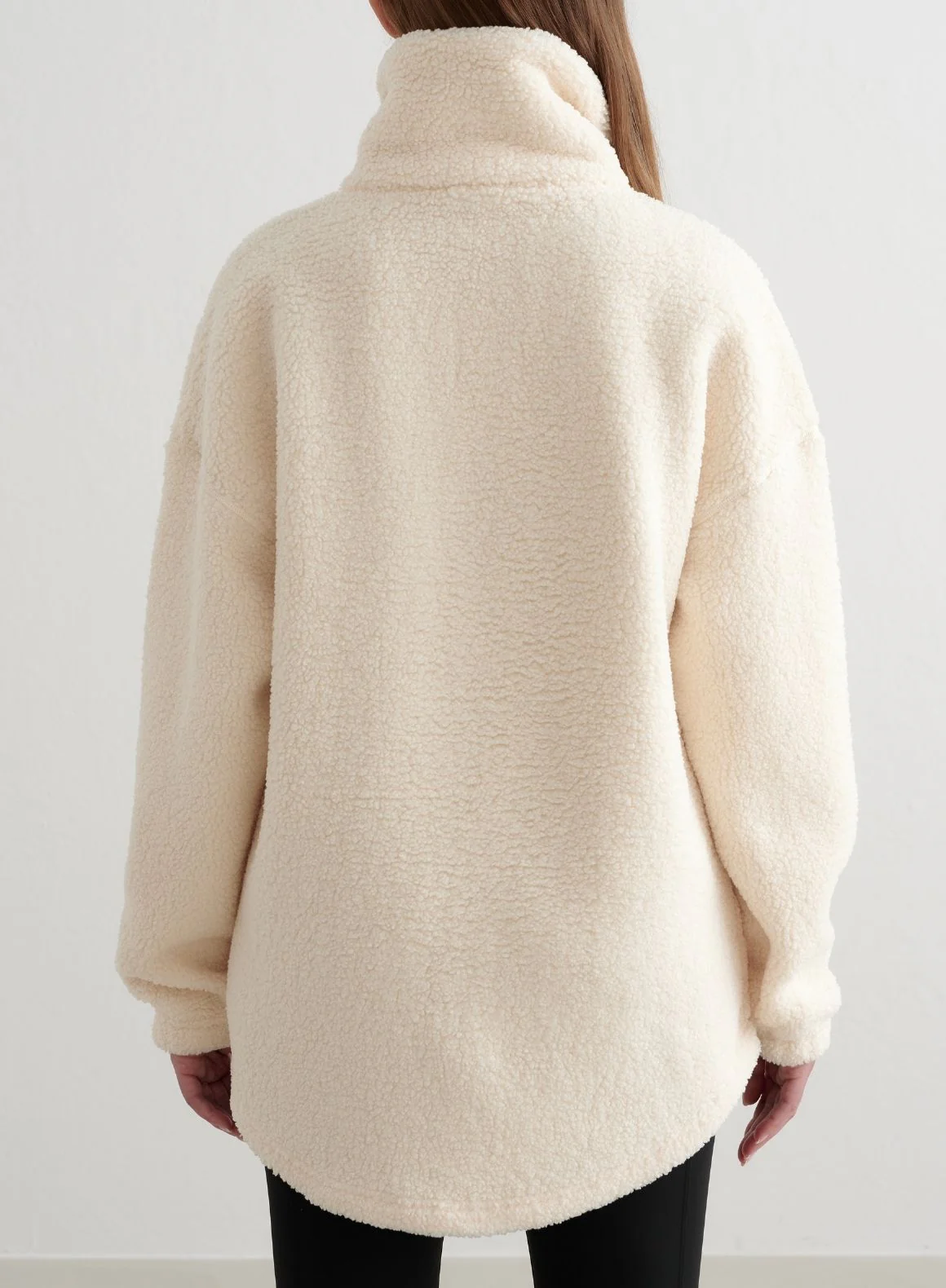 Almond White Pile Jacket - Image 4