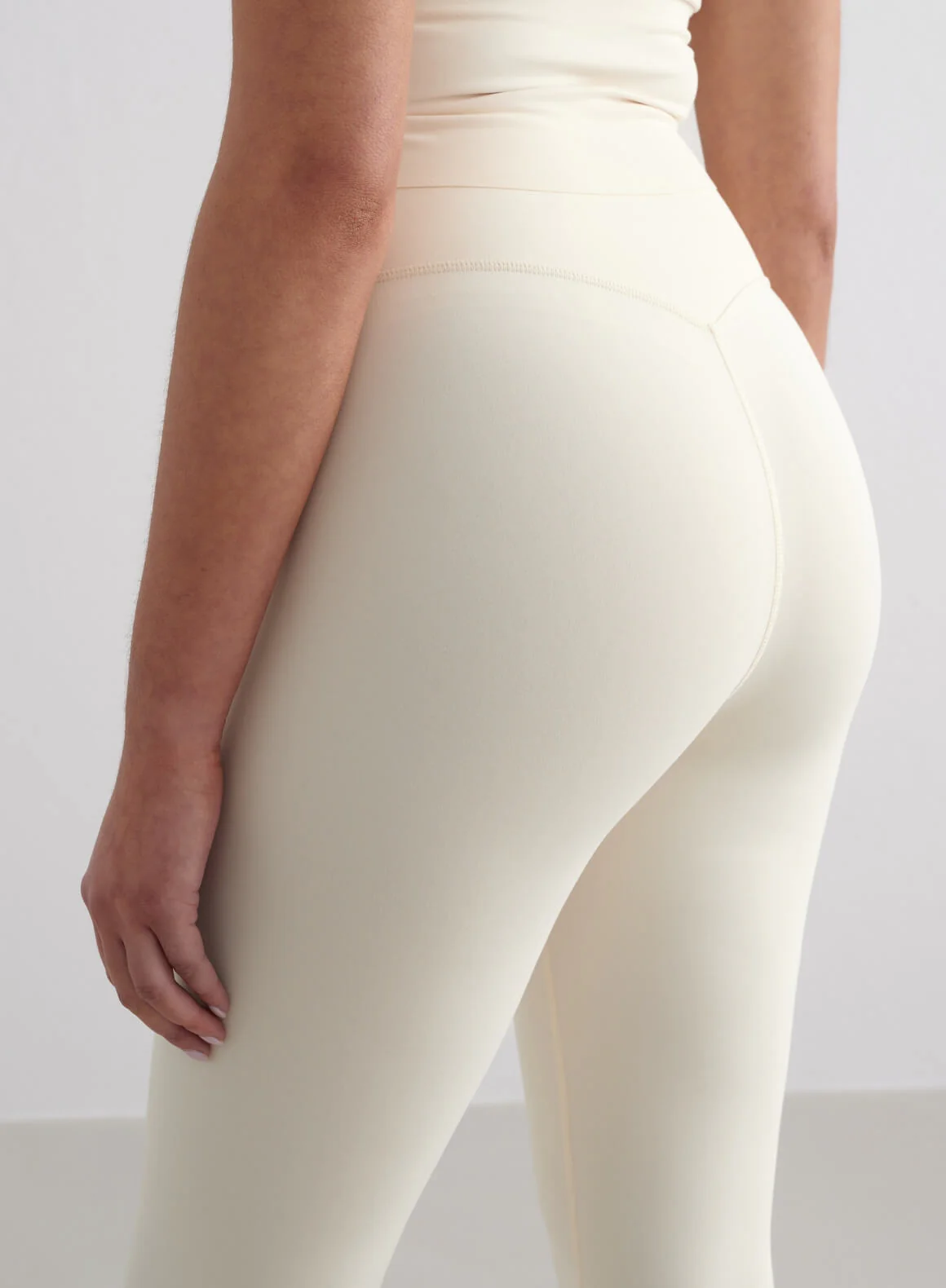 Almond White Sense Tights & Halter Bralette Set - Image 4