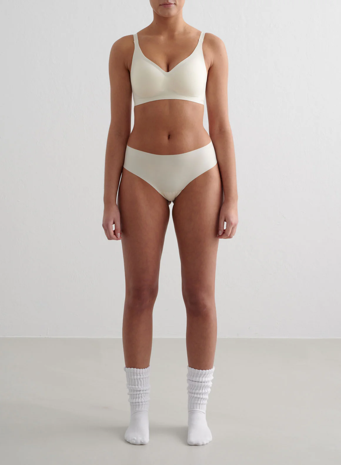 Almond White Soft Cheeky Hipster