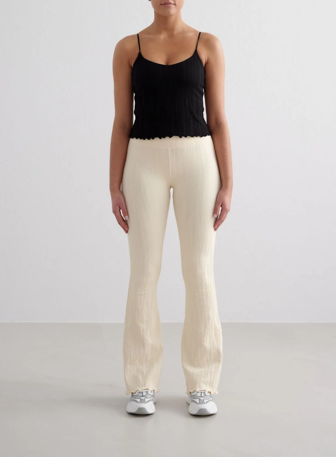 Almond White Tulip Flare Tights