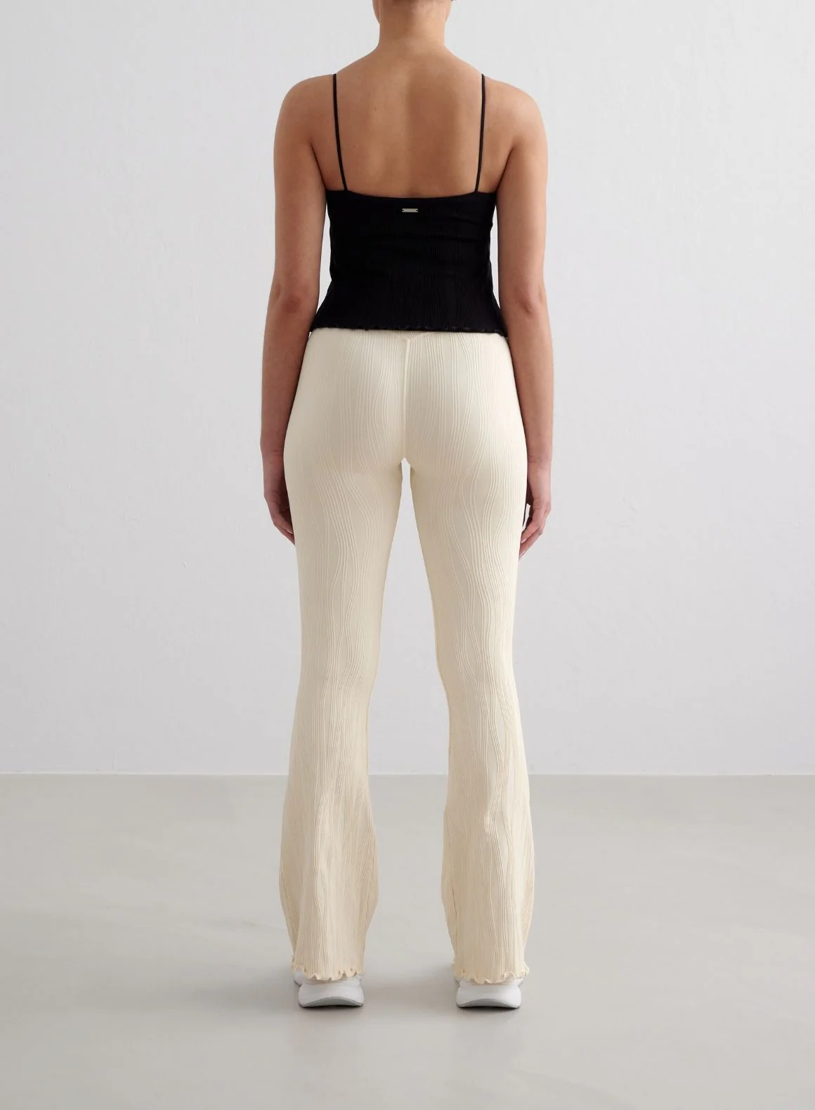 Almond White Tulip Flare Tights - Image 2