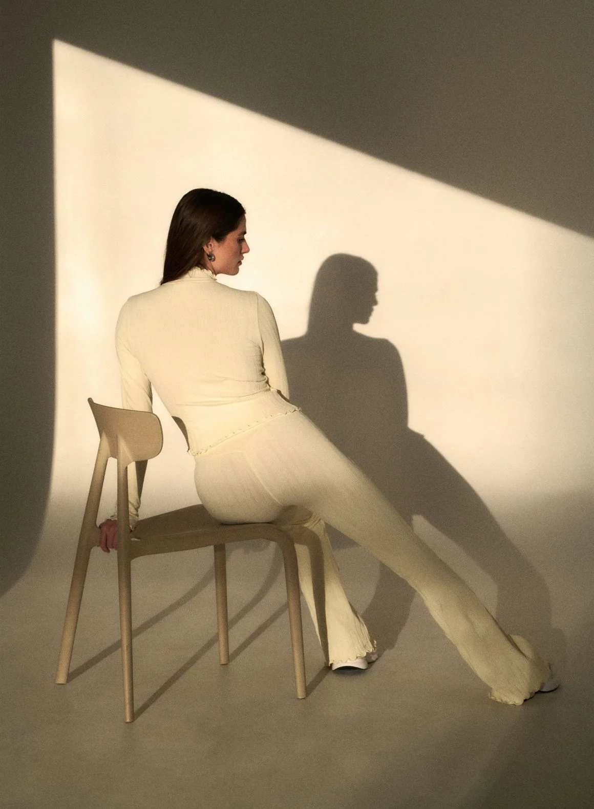 Almond White Tulip Flare Tights - Image 6