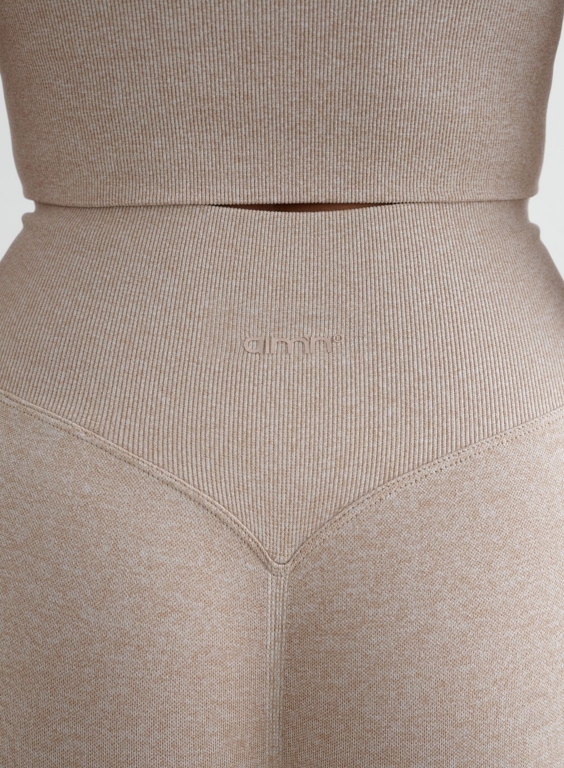 Beige Melange Shape Seamless Tights - Image 5