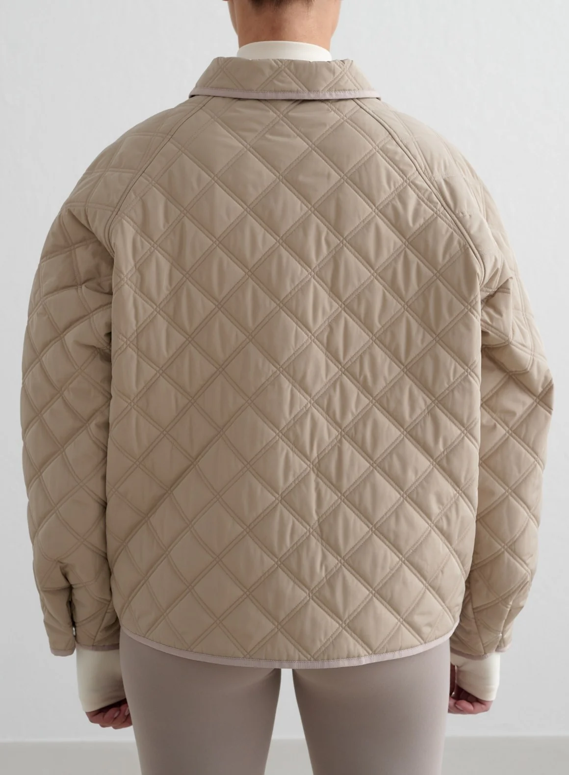 Beige Quilted Femme Jacket - Image 4