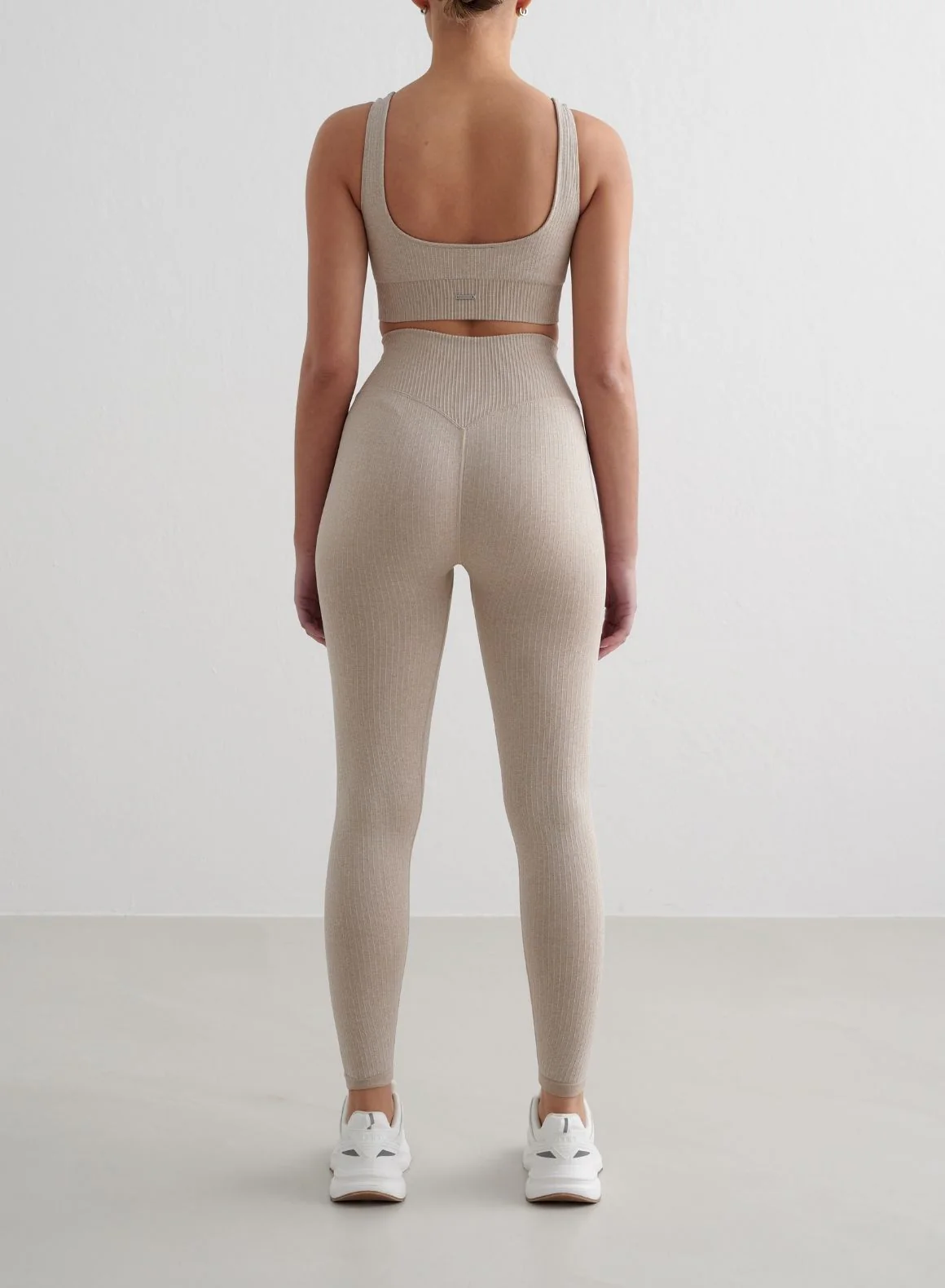 Beige Ribbed Seamless Bra - Image 4