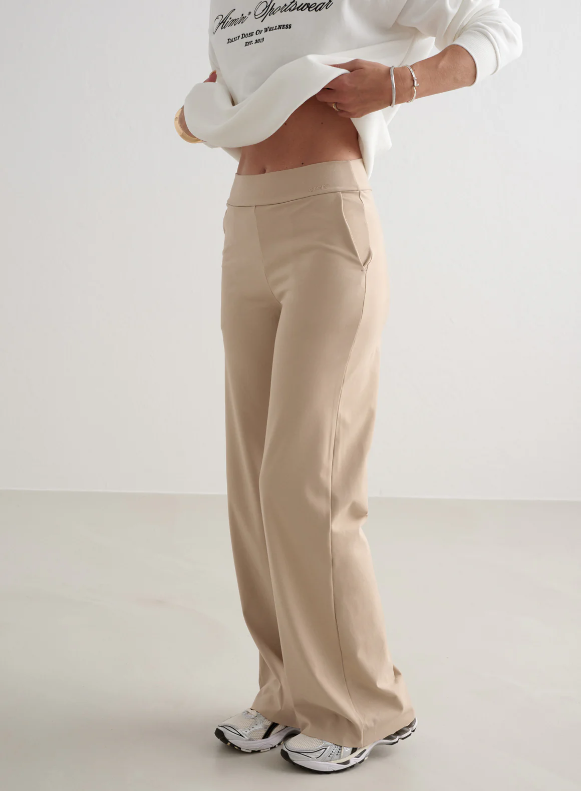 Beige Sense Wide Pants - Image 4