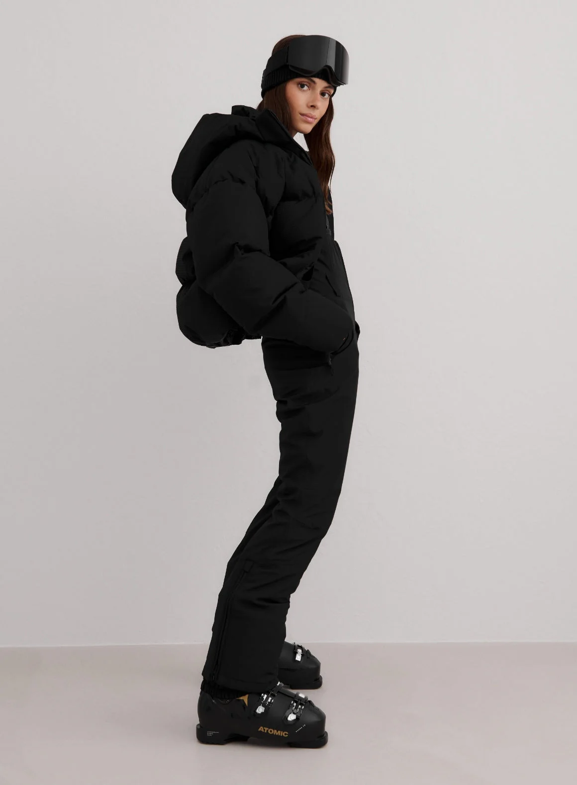 Black Cortina Puffer Jacket - Image 3
