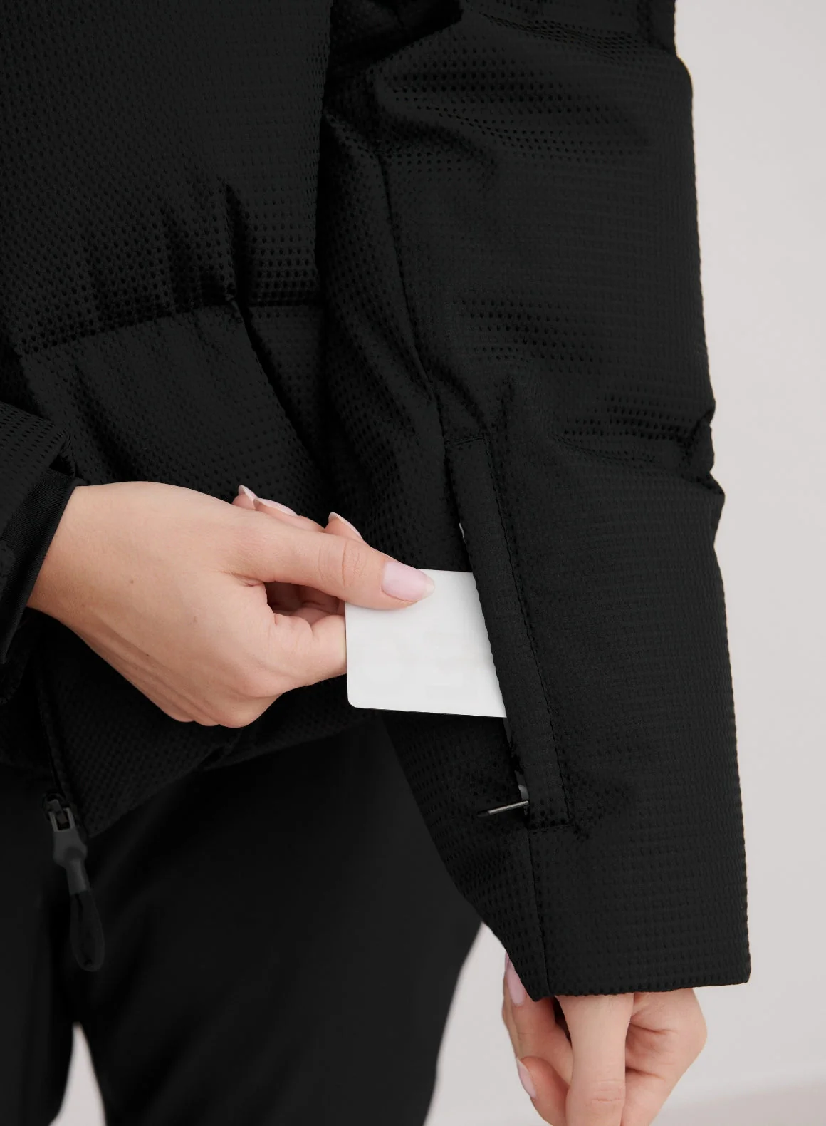 Black Cortina Puffer Jacket - Image 6