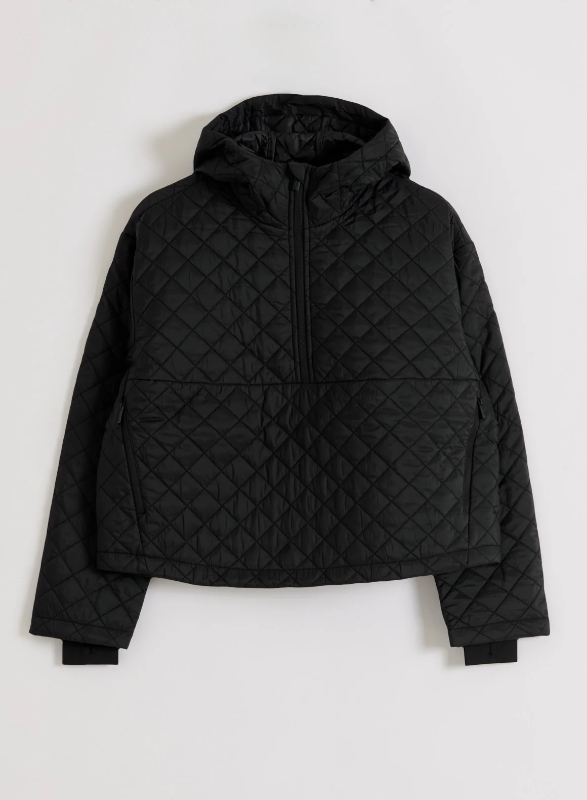 Black Cropped Quilted Anorak - Image 6