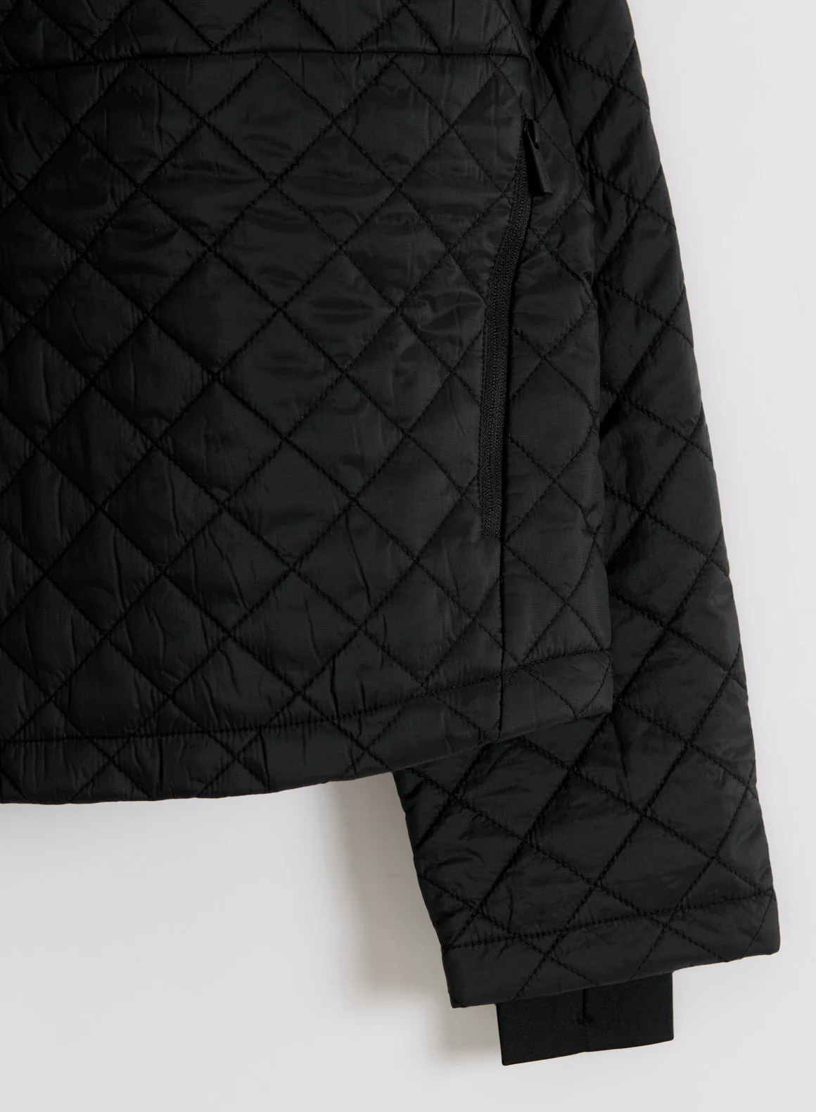Black Cropped Quilted Anorak - Image 7