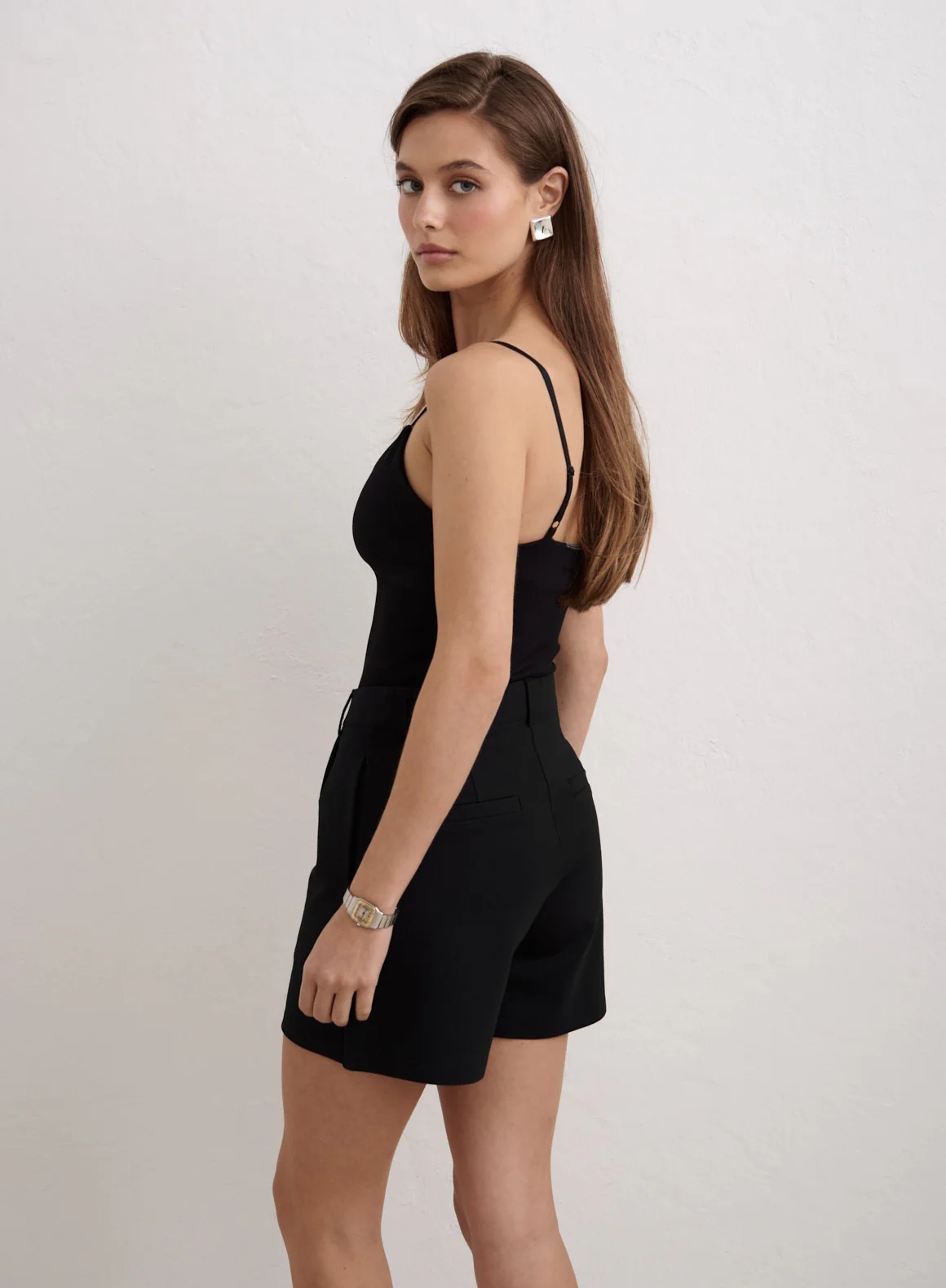 Black Luxe Bermuda Shorts - Image 6