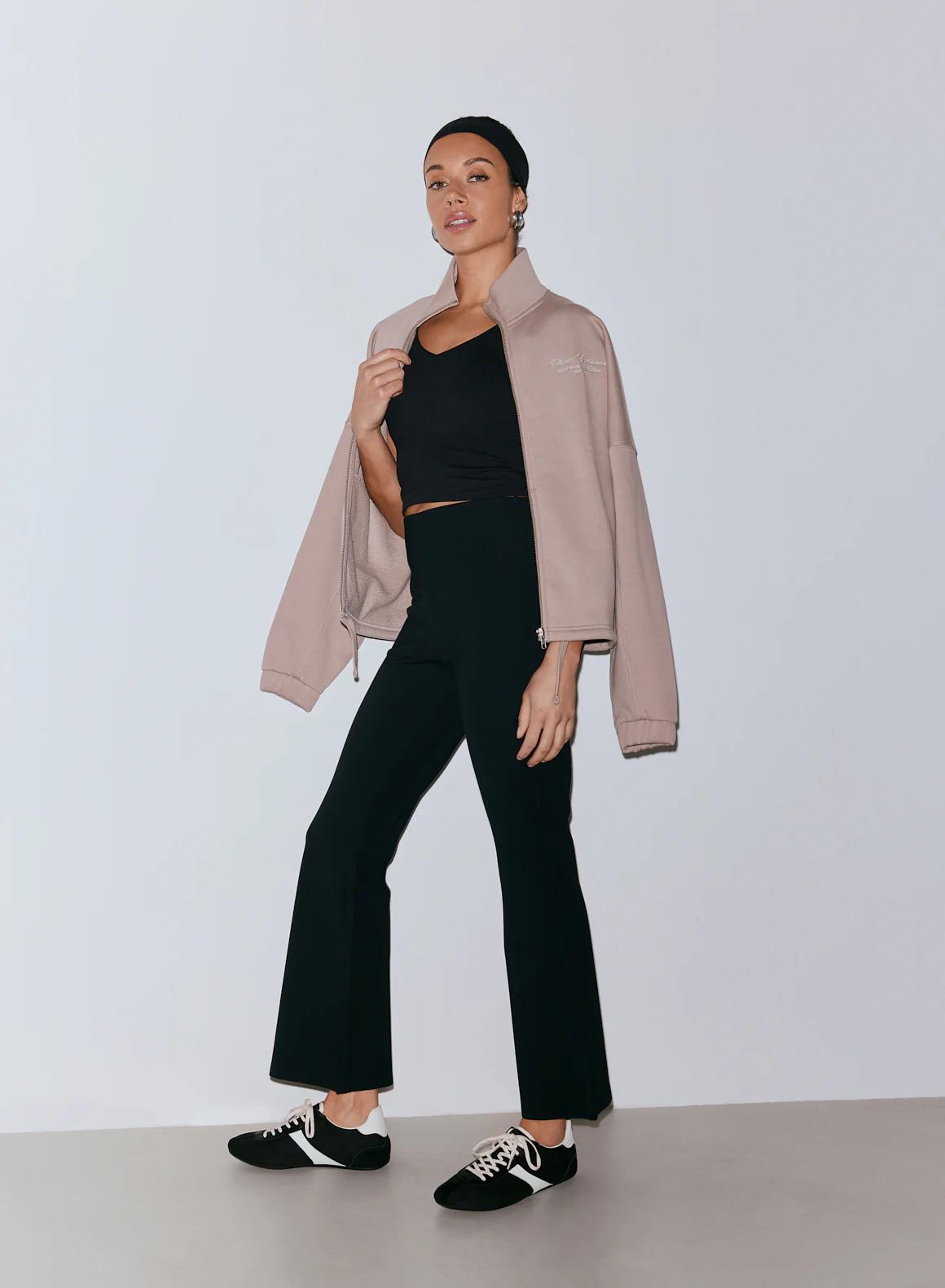 Black Luxe Kick Flare Leggings - Image 4