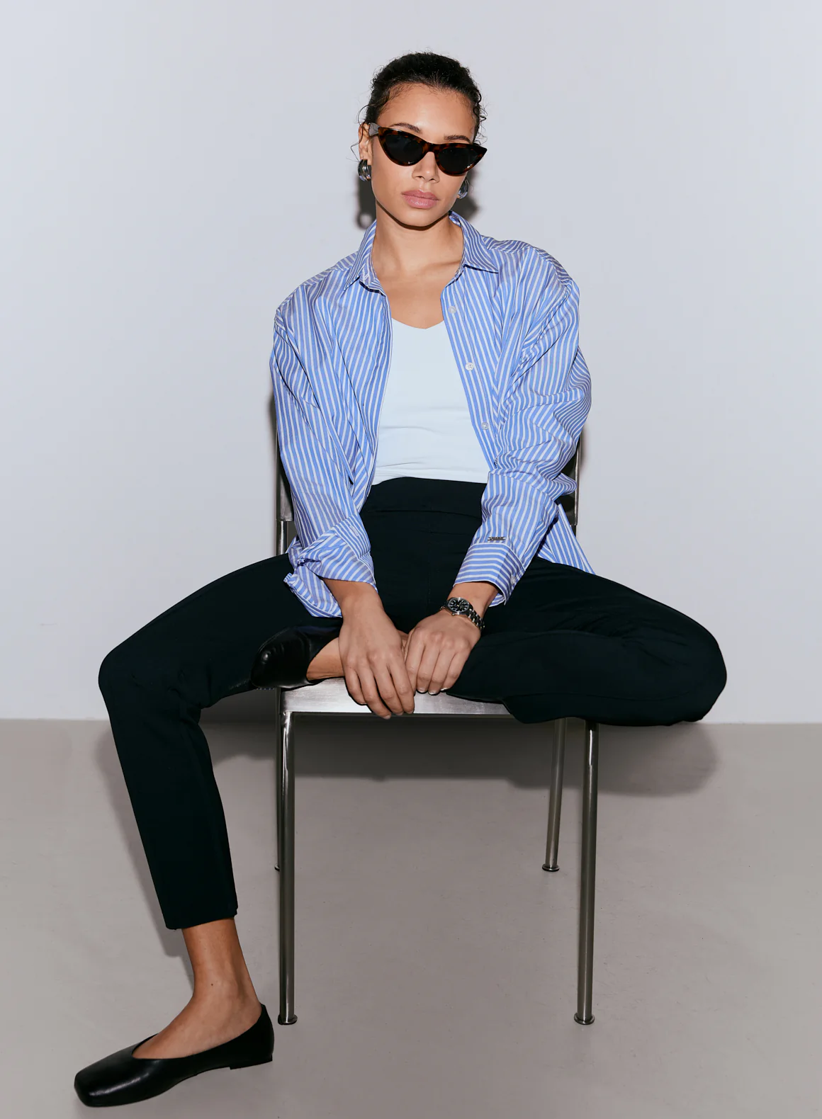 Black Luxe Pintuck pants - Image 5