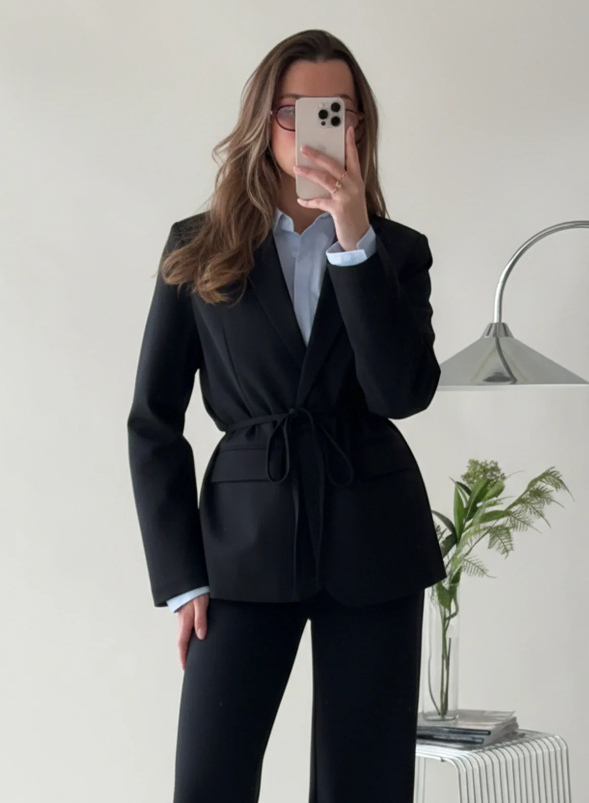 Black Luxe Relaxed Blazer - Image 3