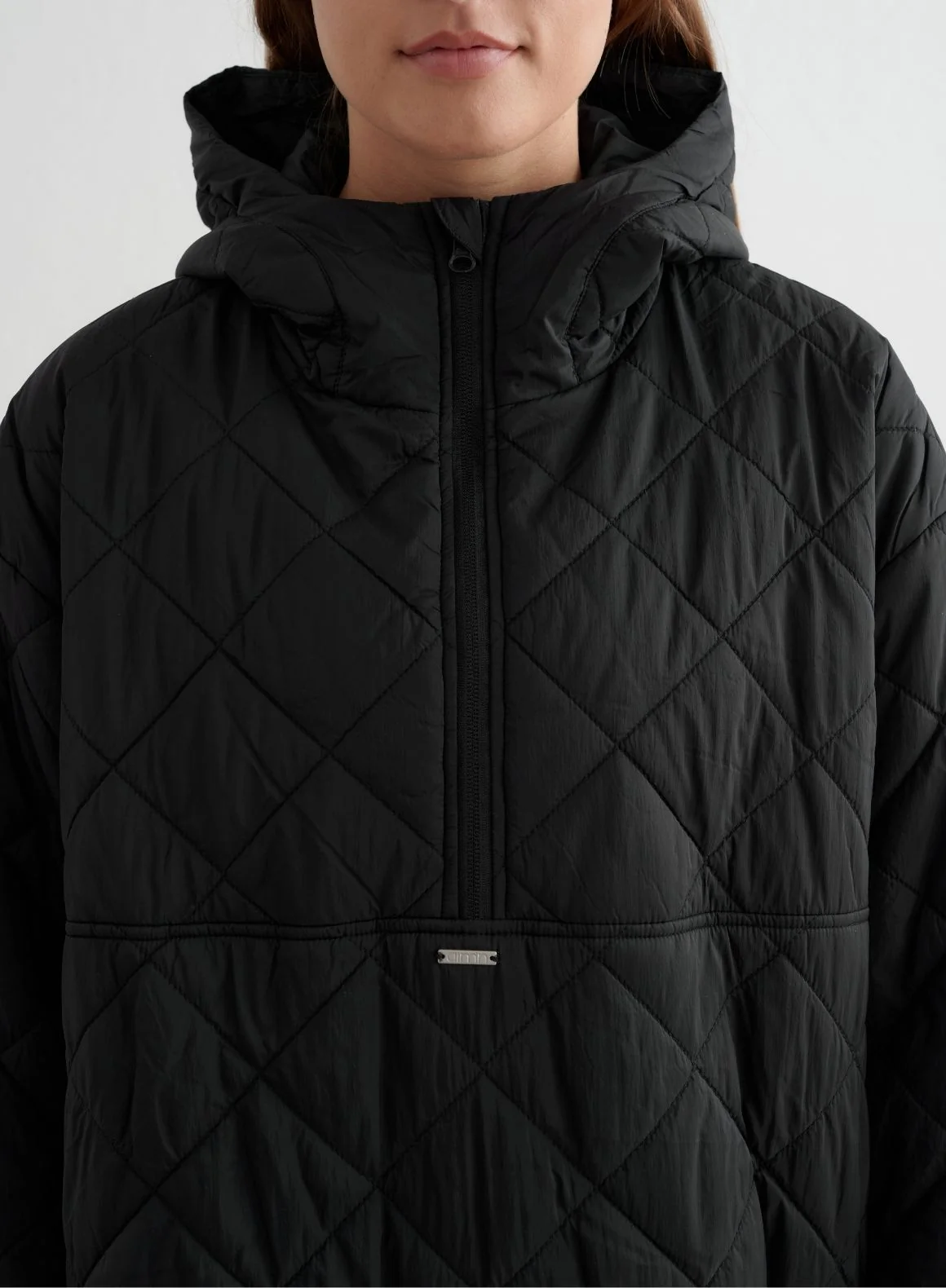 Black Oversized Quilted Anorak - Image 5
