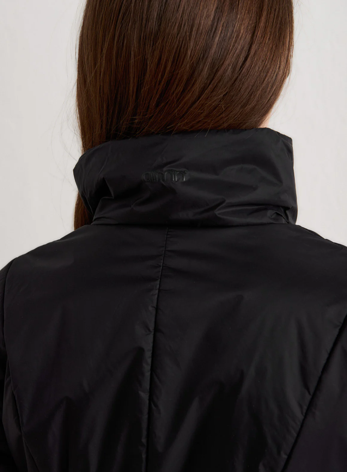 Black High Neck Contour Jacket - Image 5