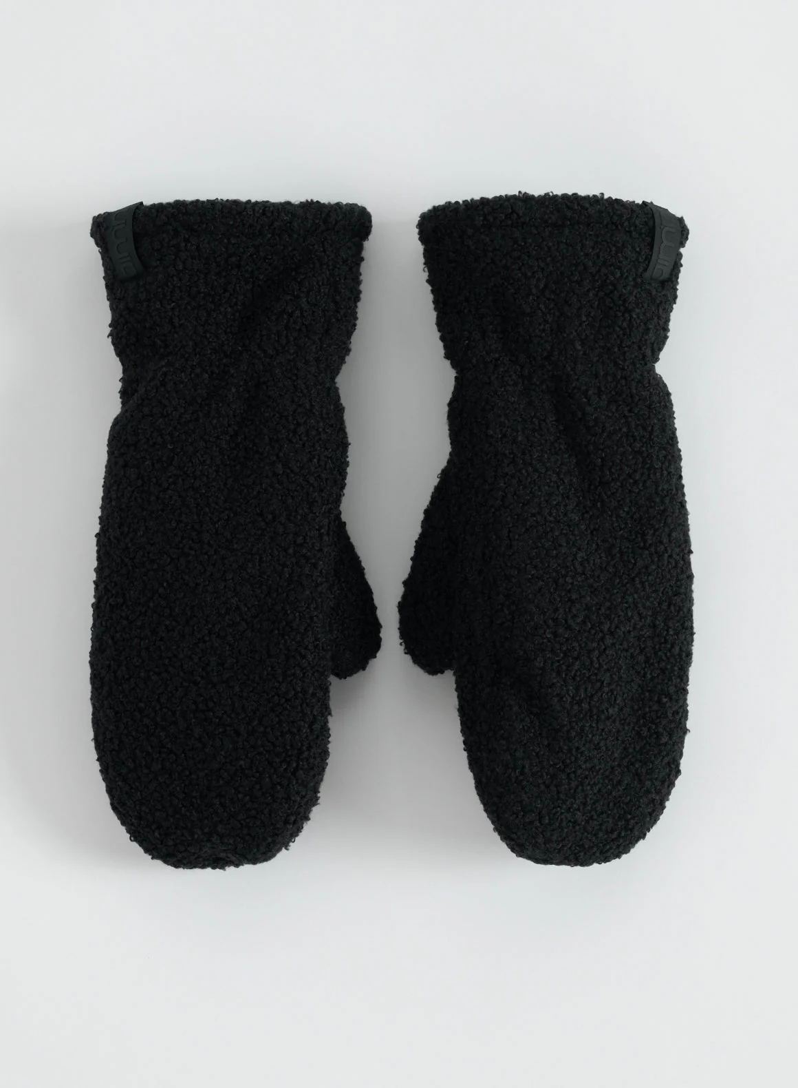 Black Polar Fleece Mittens - Image 4