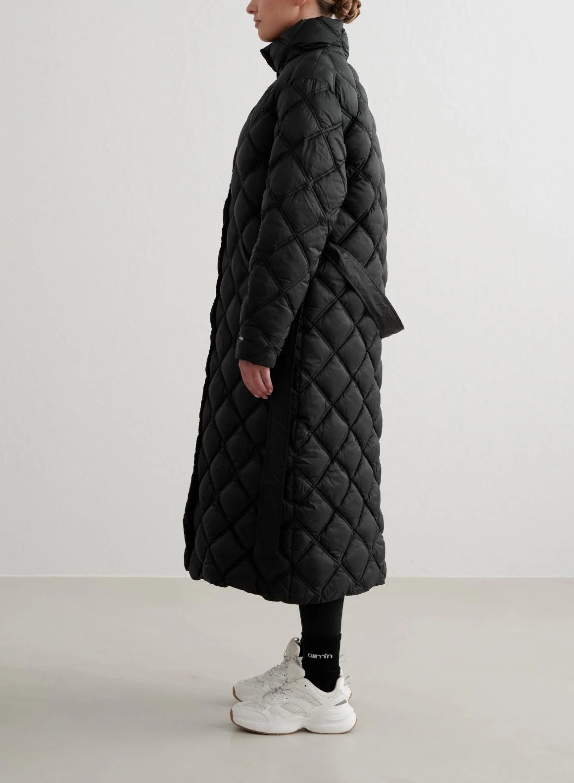 Black Quilted Coat - Image 10