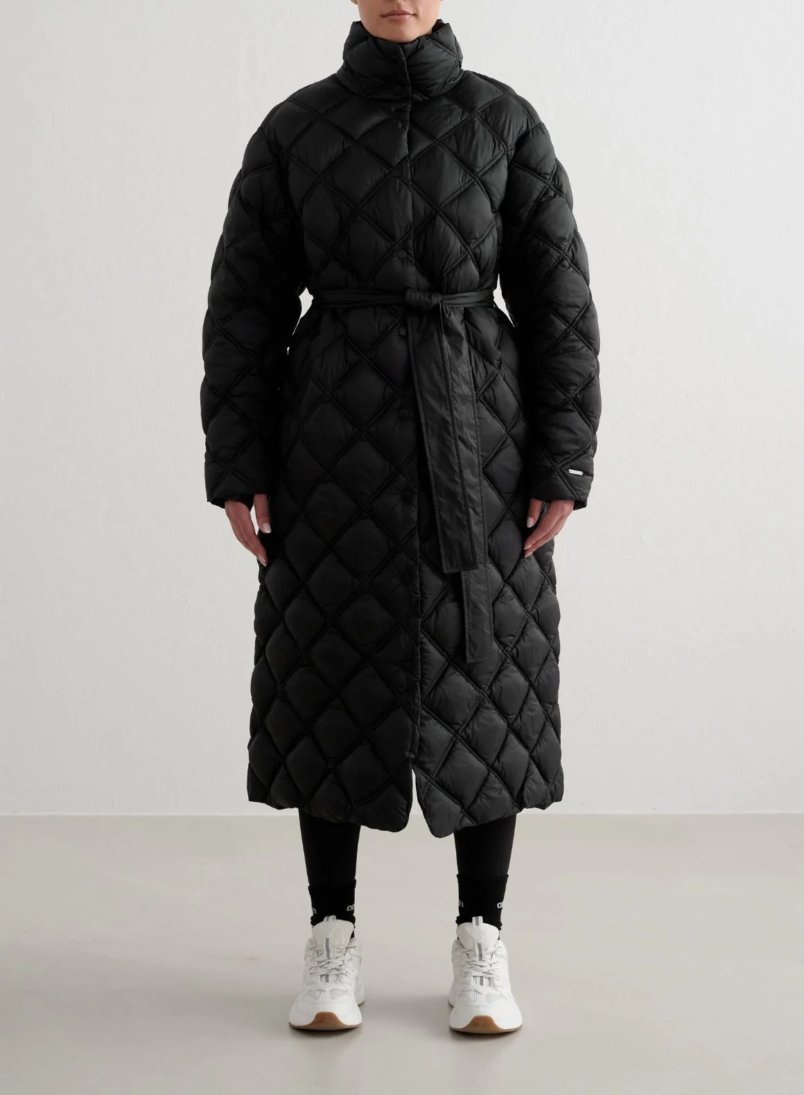 Black Quilted Coat - Image 2