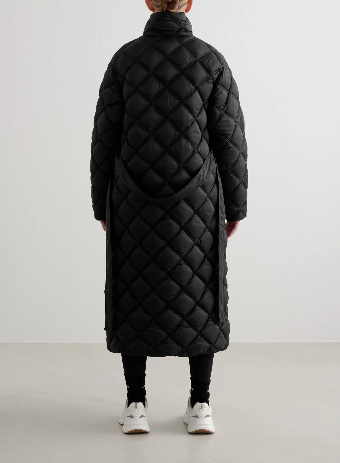 Black Quilted Coat - Image 5