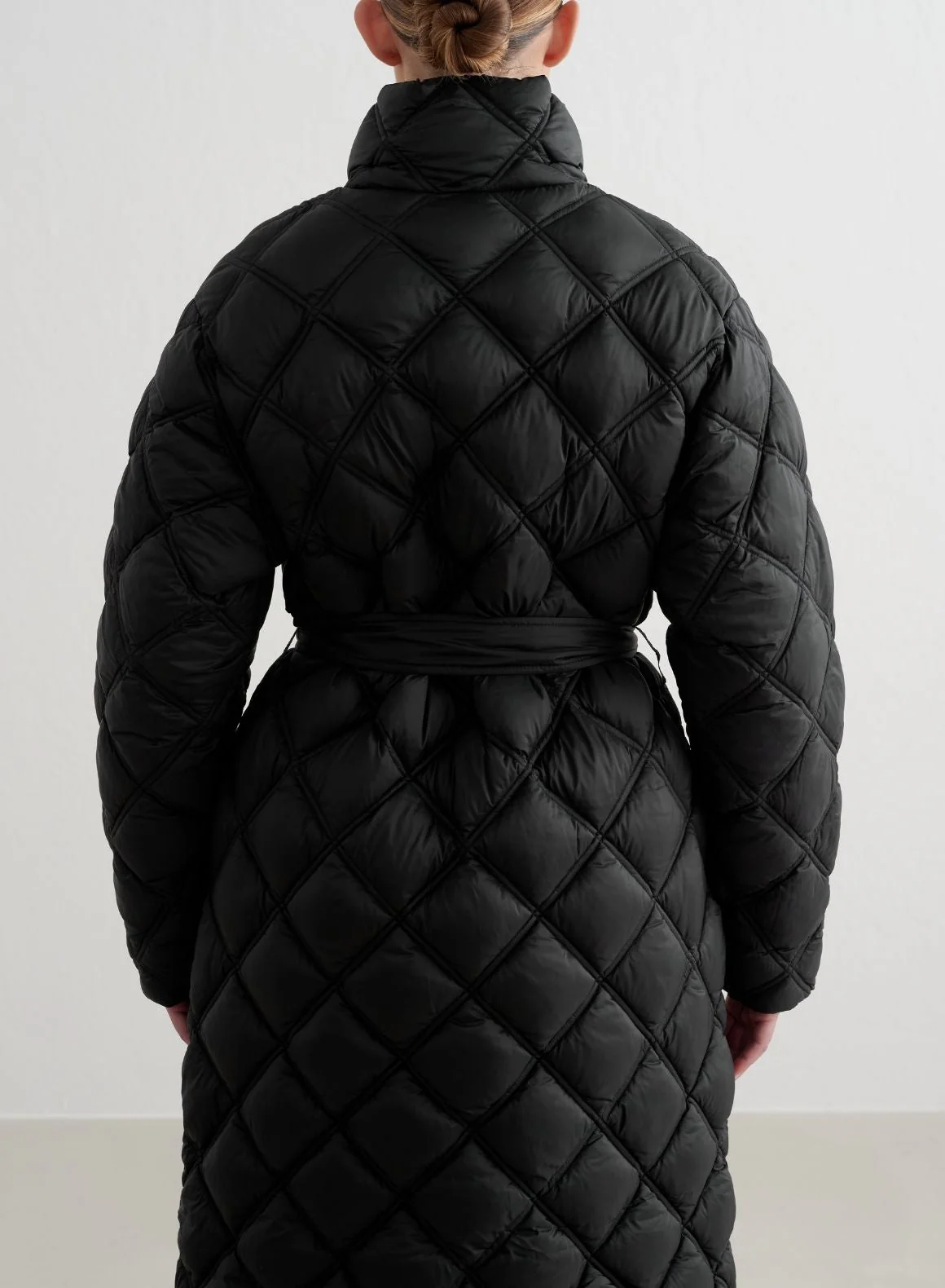 Black Quilted Coat - Image 7