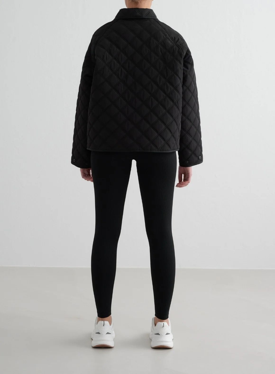 Black Quilted Femme Jacket - Image 6