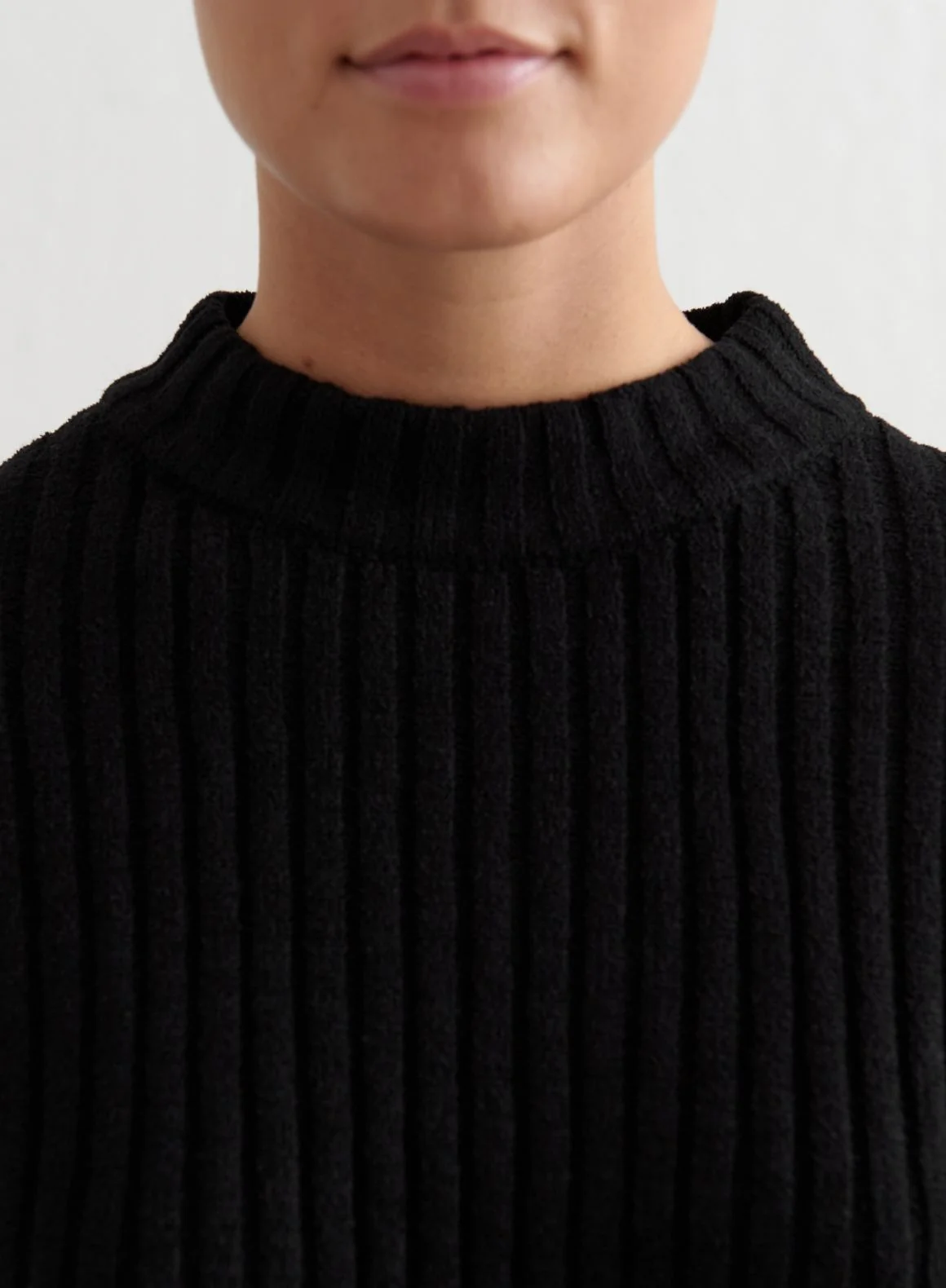 Black Rib Knit Sweater - Image 5