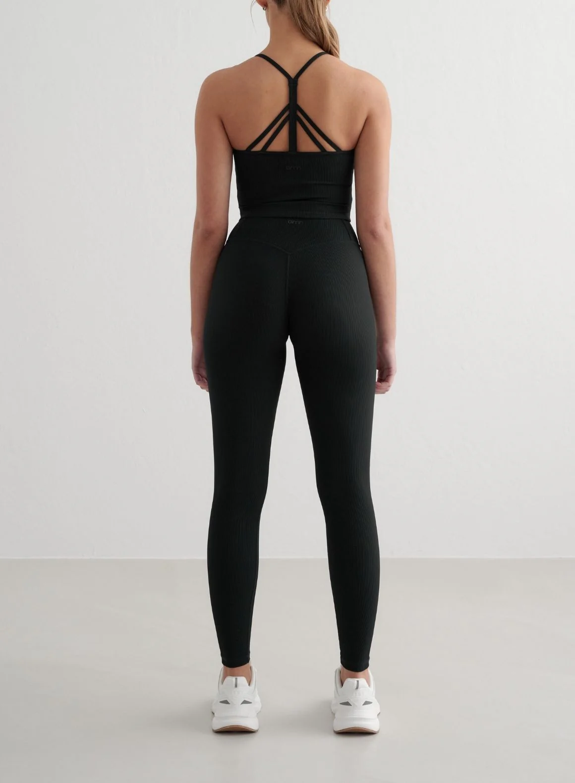 Black Ribbed Performance Bralette - Image 4
