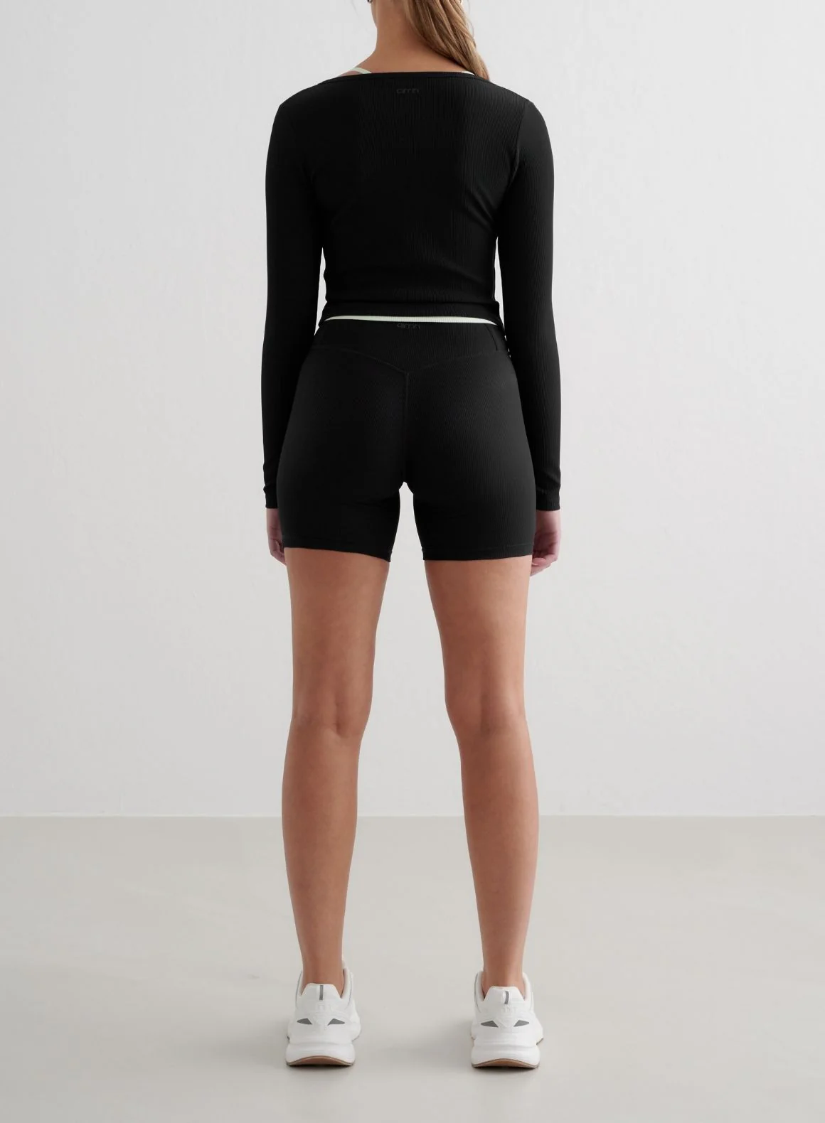 Black Ribbed Performance Zipped Cardigan - Image 4