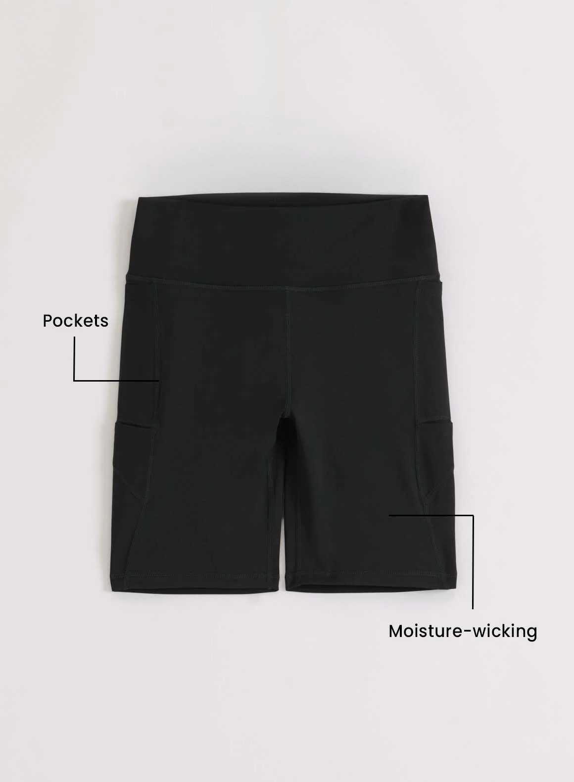 Black Running Biker Shorts - Image 8