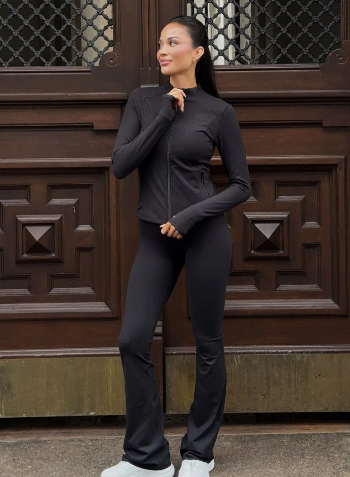 Black Sense Flare Tall Tights - Image 2