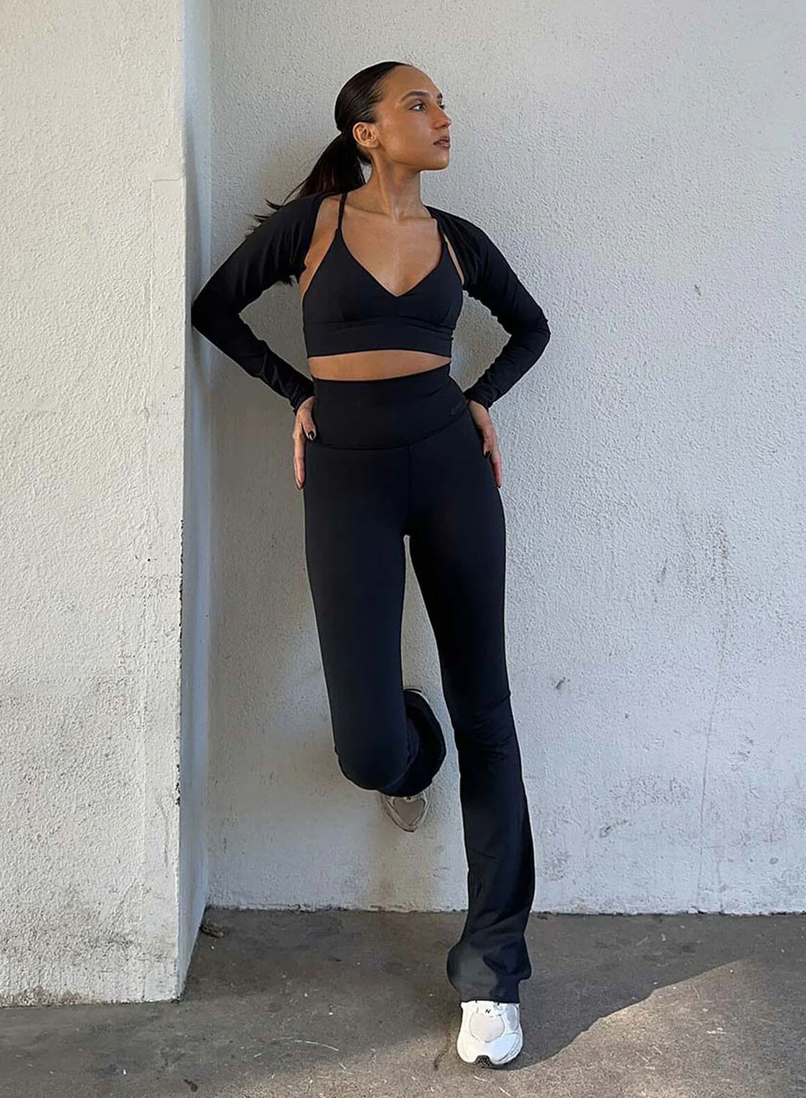 Black Sense Flare Tights - Image 59