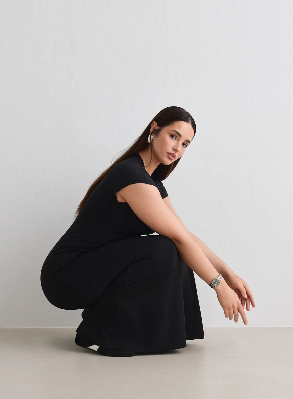 Black Sense Mermaid Cap Sleeve Dress - Image 4