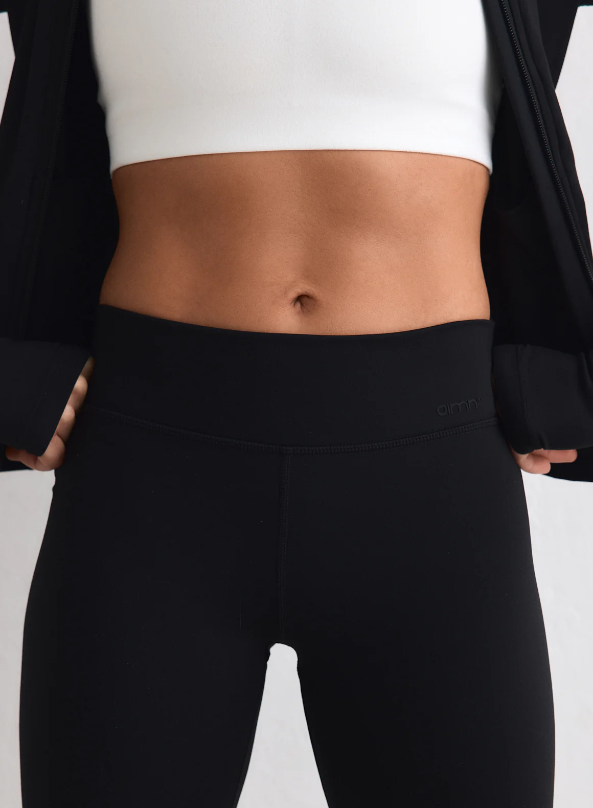 Black Sense Regular Waist Flare Tights