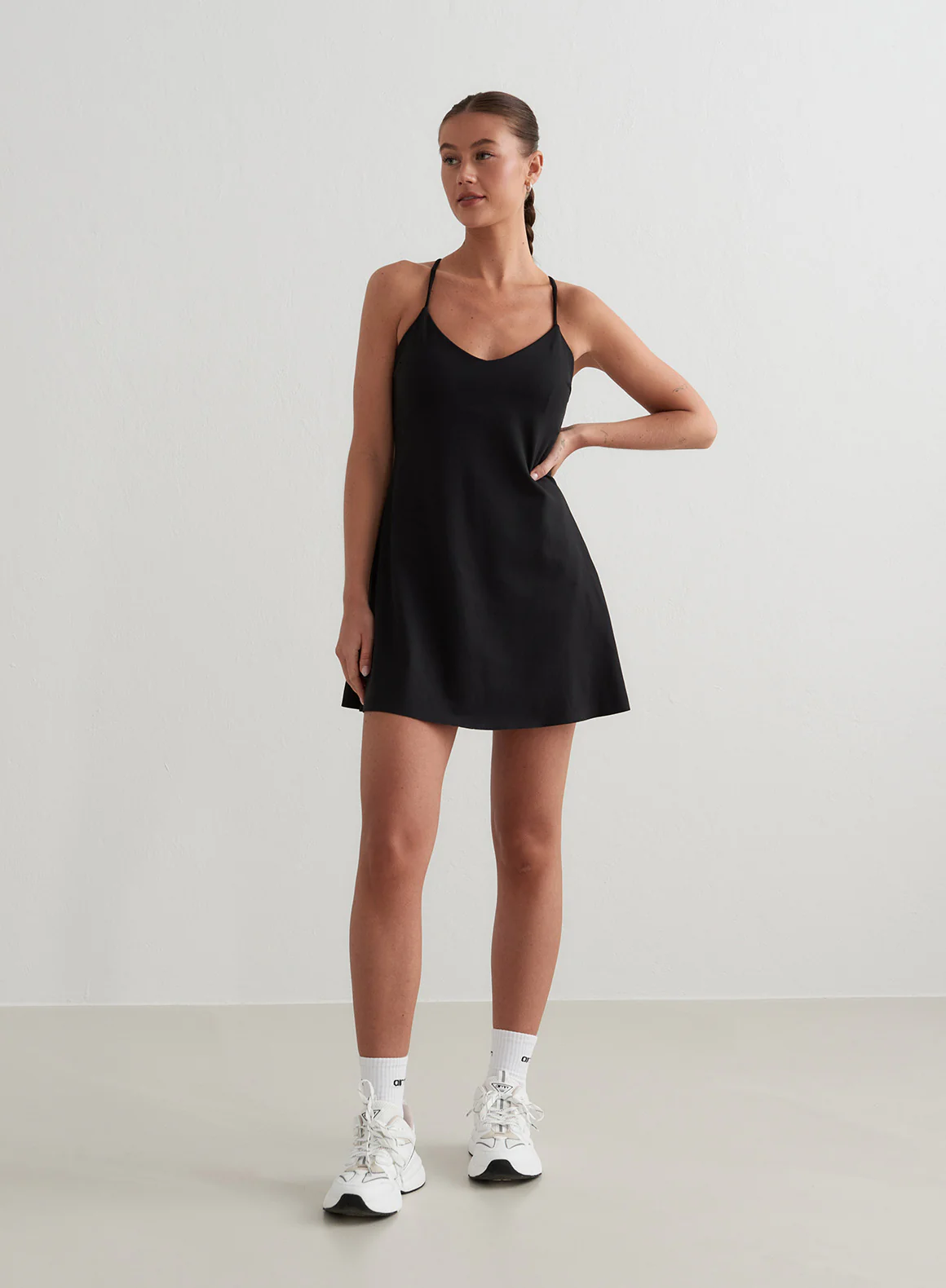 Black Sense Strap Dress - Image 7