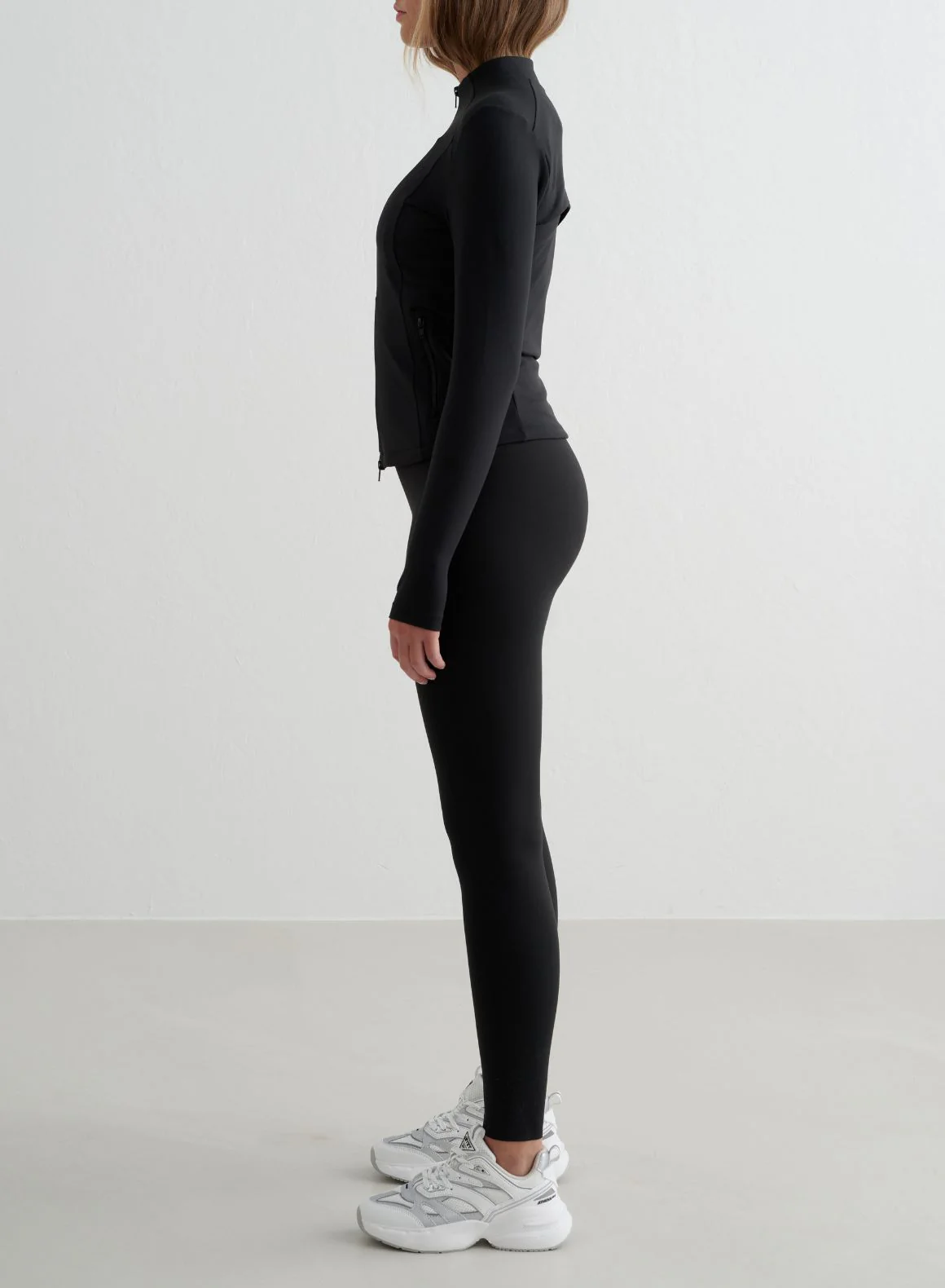 Black Sense Tights & Zip Jacket Set - Image 3