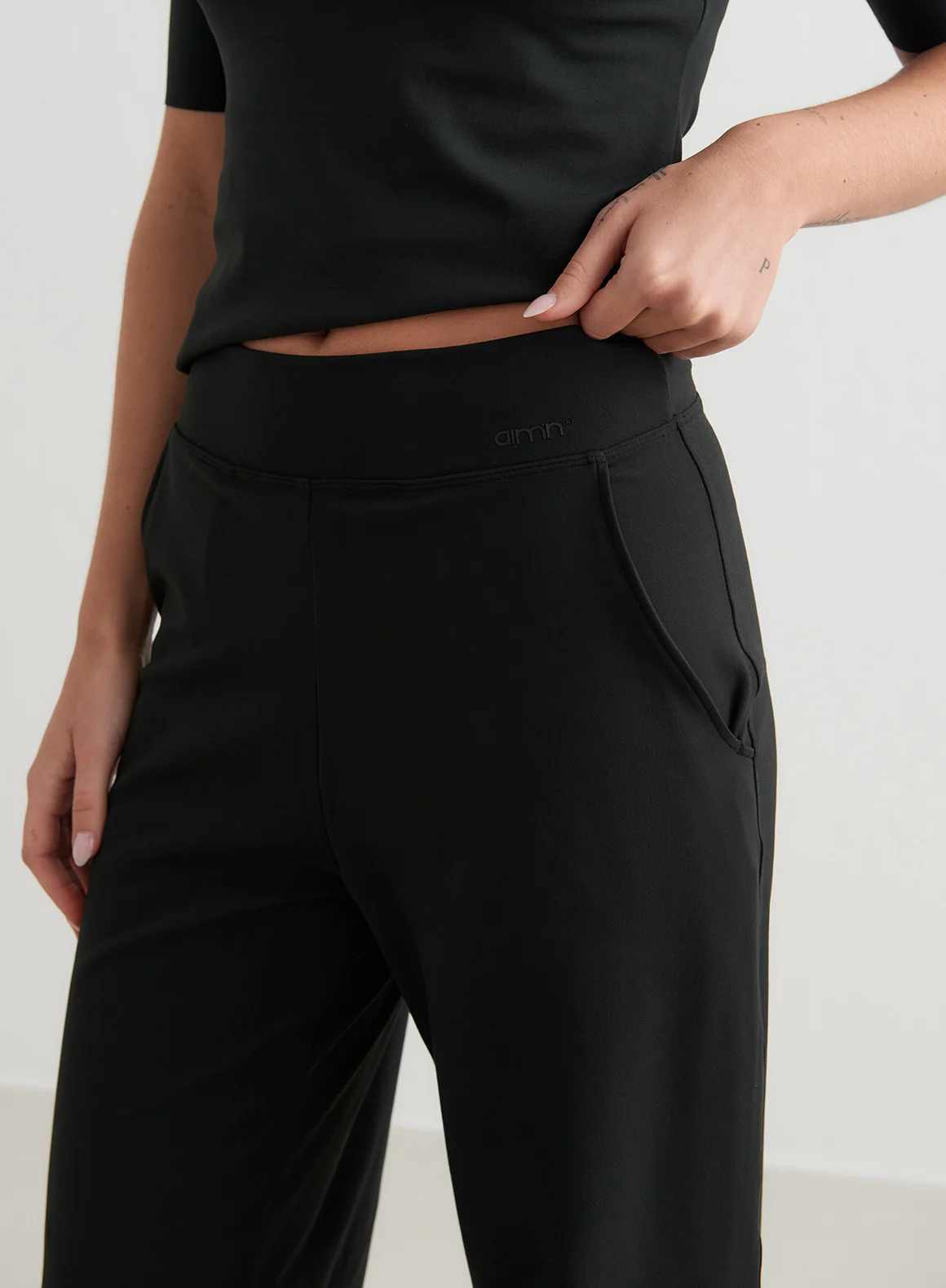 Black Sense Wide Pants - Image 32