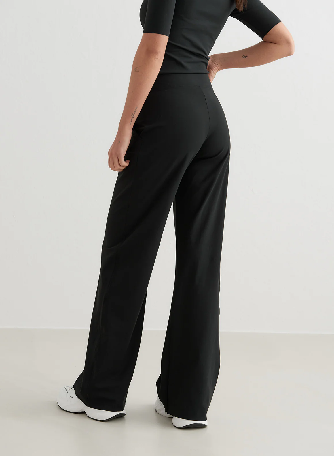 Black Sense Wide Pants - Image 41
