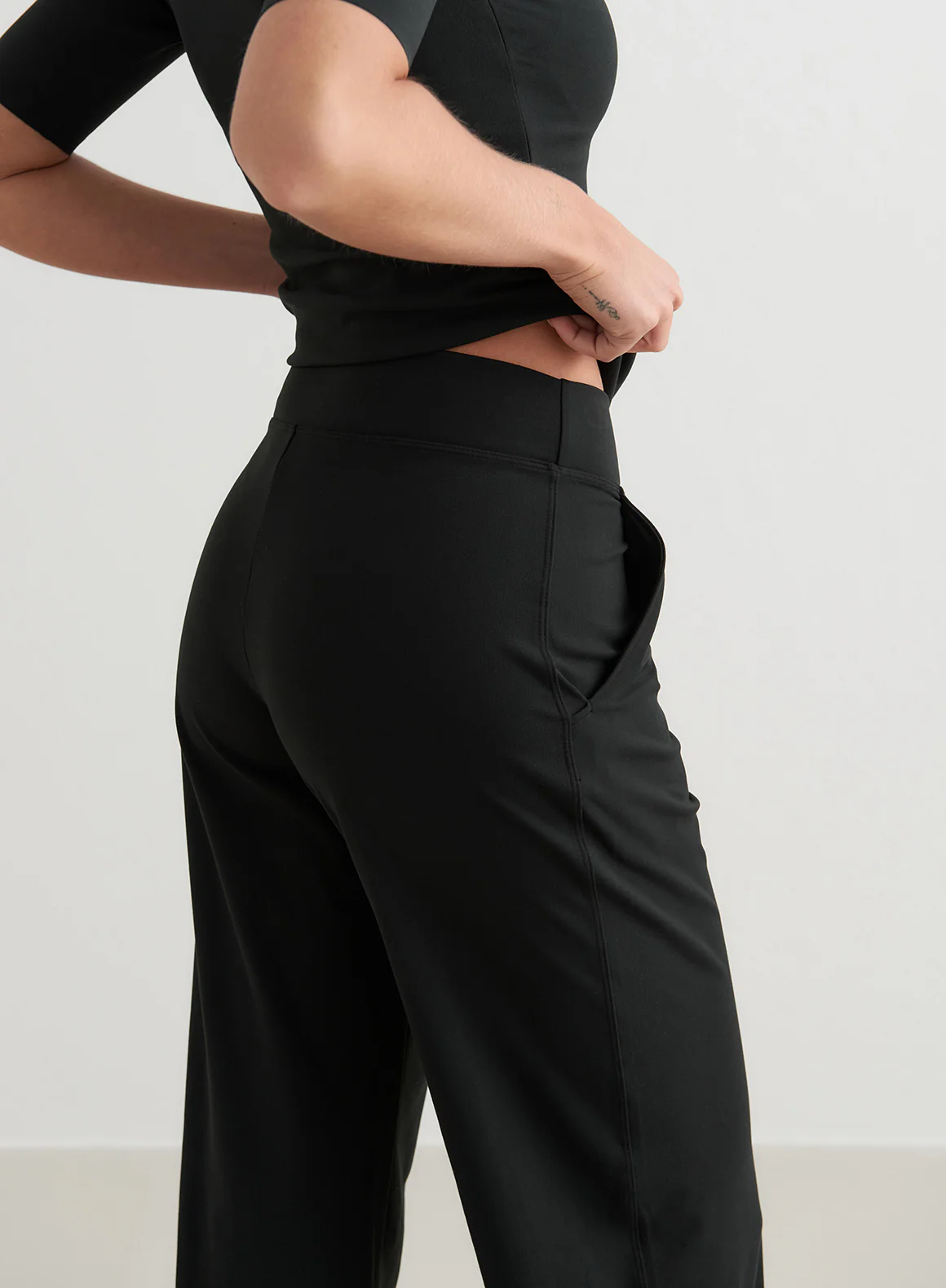 Black Sense Wide Pants - Image 73