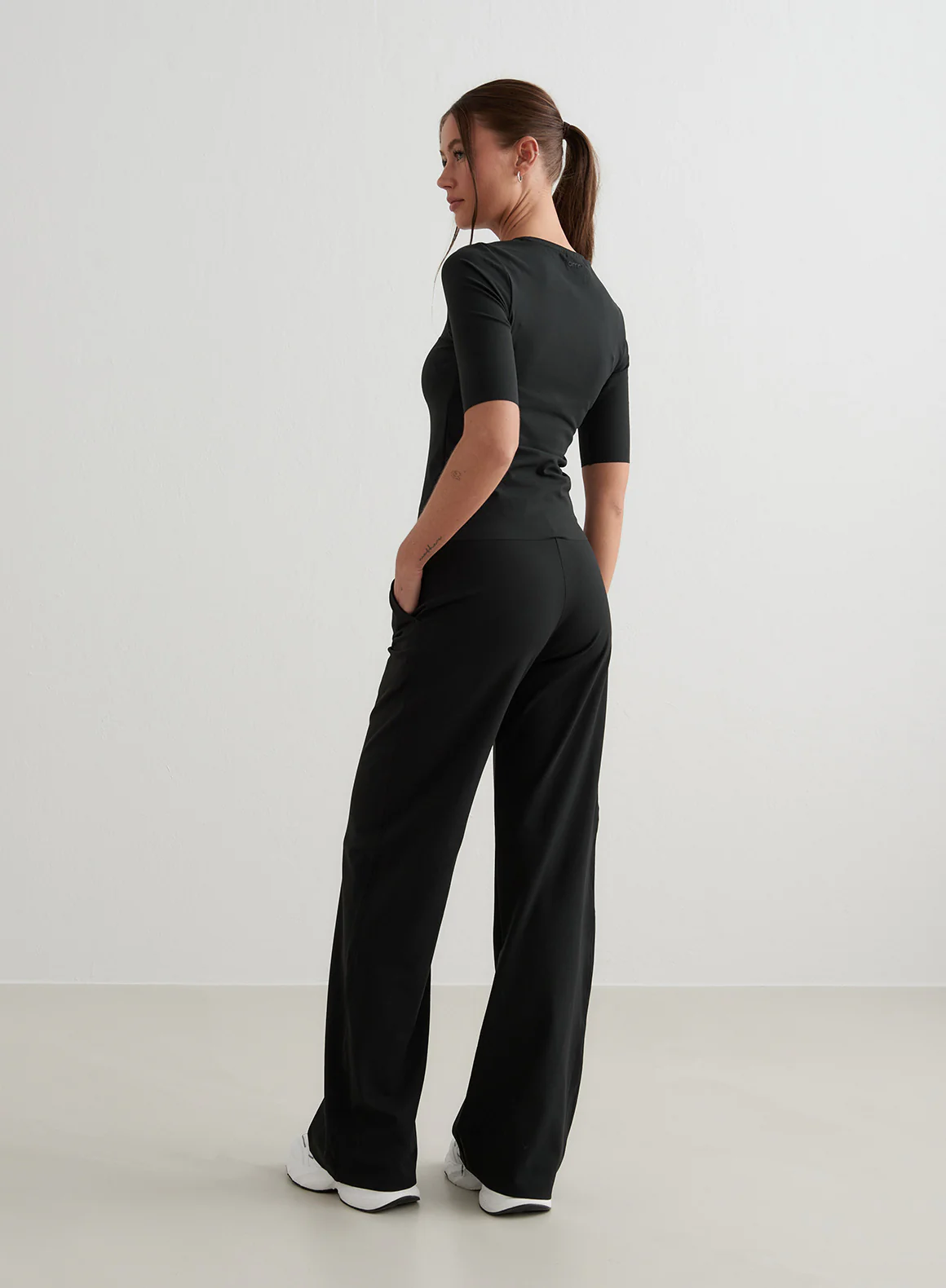 Black Sense Wide Pants - Image 84