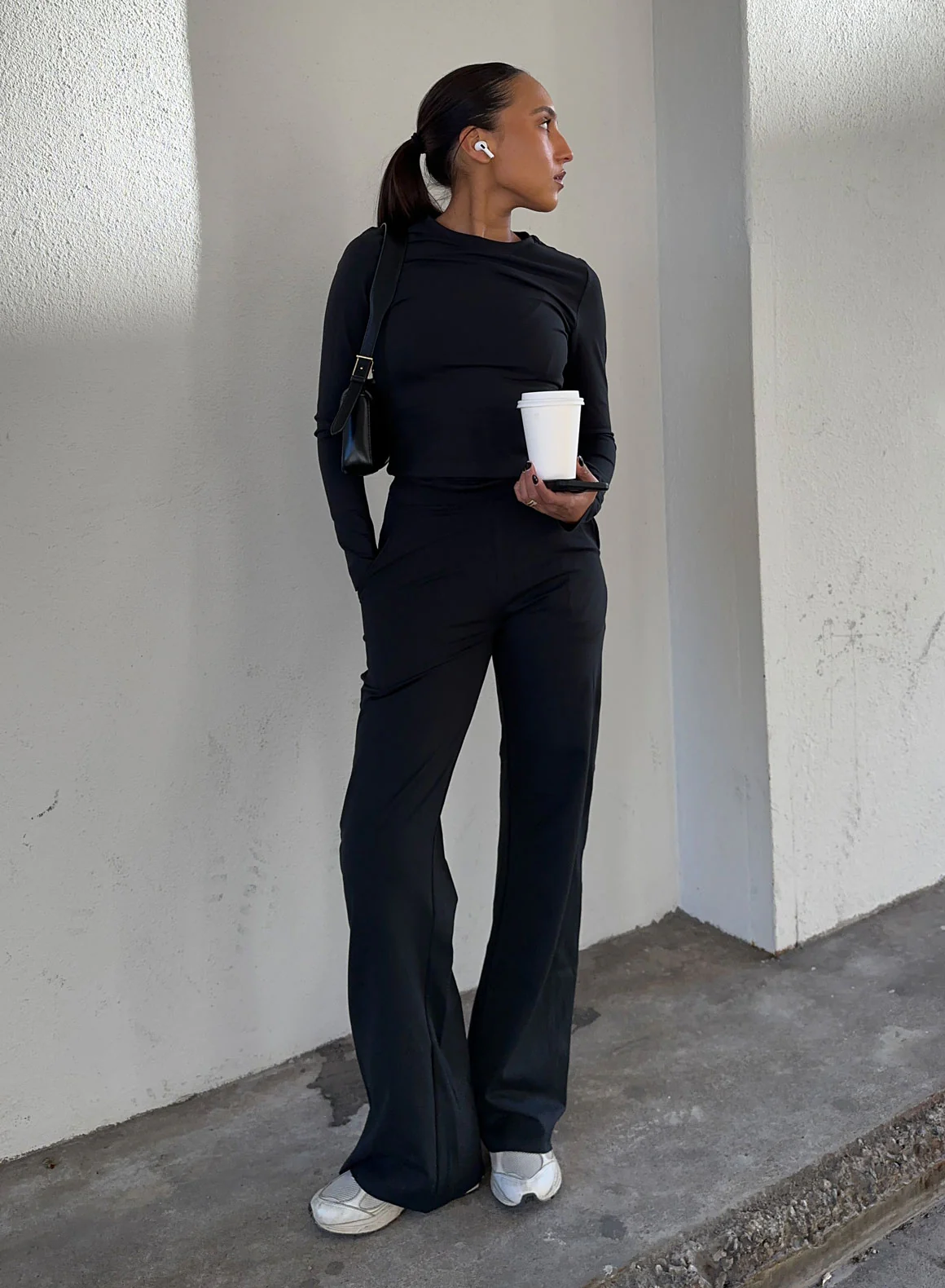 Black Sense Wide Pants - Image 96