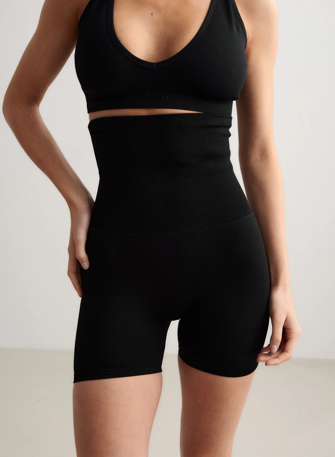 Black Shape Seamless Core Control Hotpants - Image 3