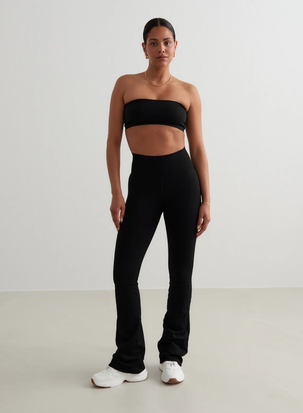 Black Shape Seamless Flare Tights - Image 127