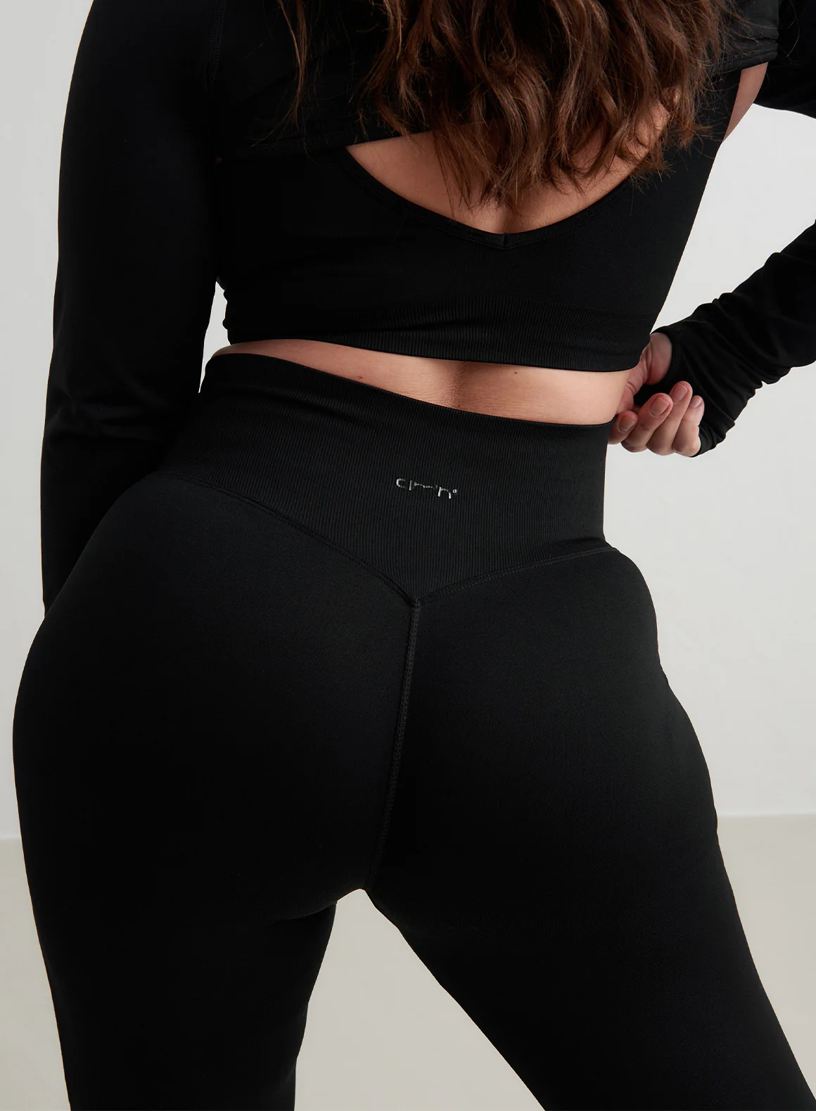 Black Shape Seamless Flare Tights - Image 84
