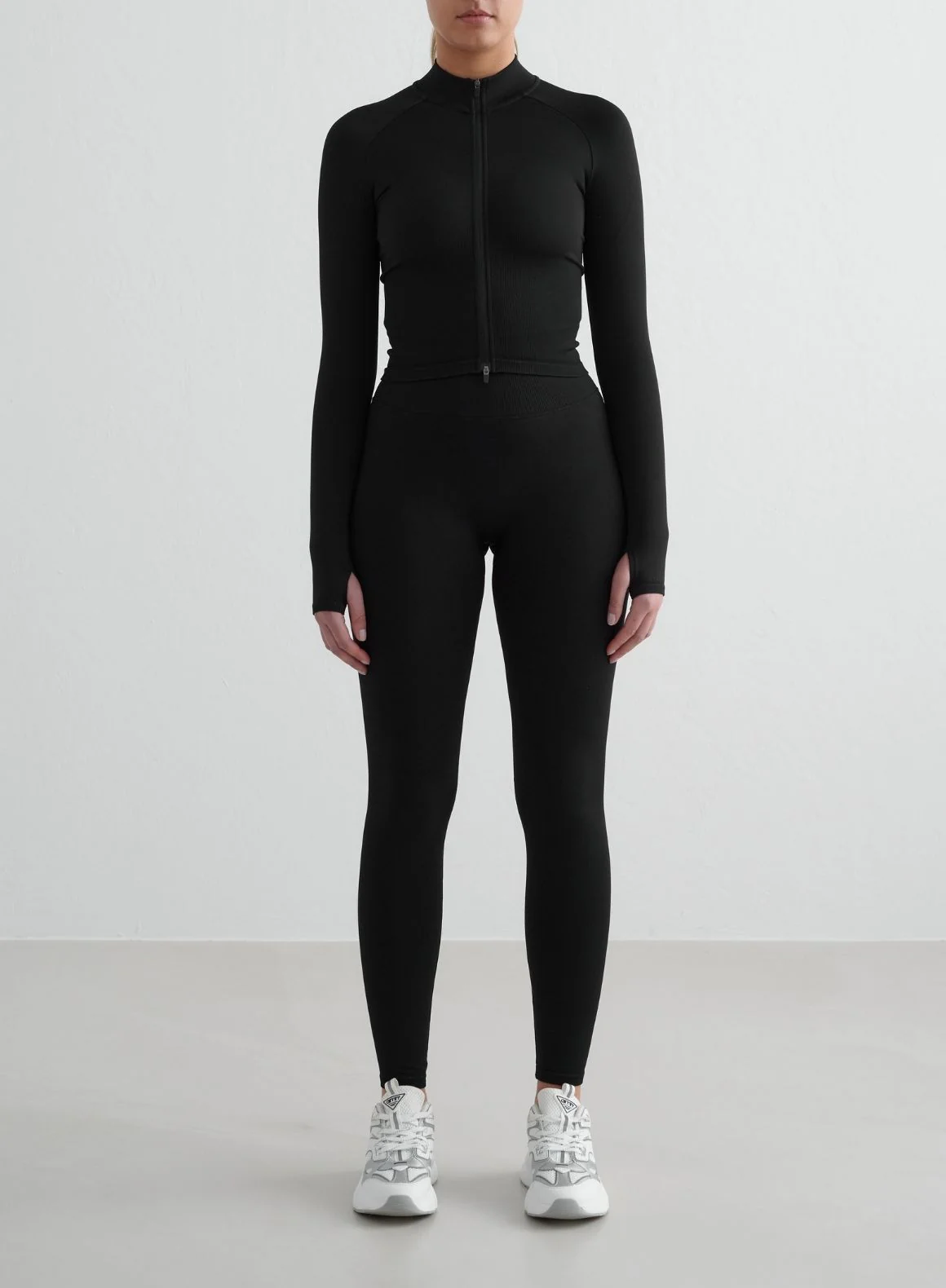 Black Shape Seamless Zip Jacket - Image 3