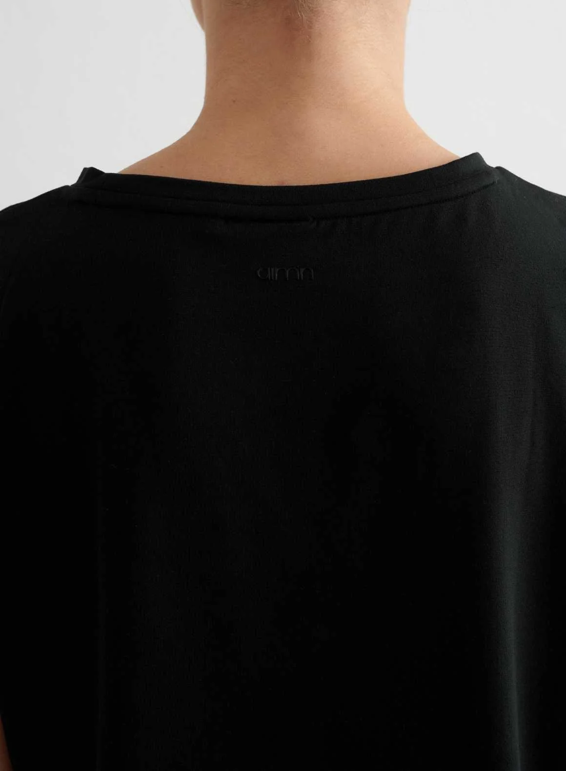 Black Soft Basic Roll Sleeve Top - Image 5
