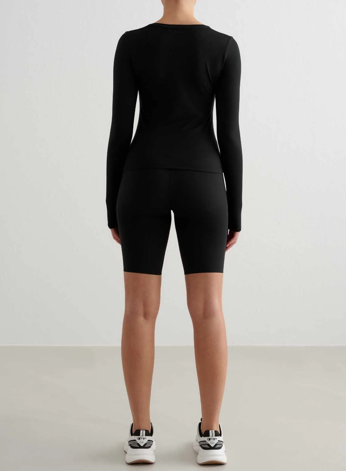 Black Soft Basic V-neck Long Sleeve - Image 4