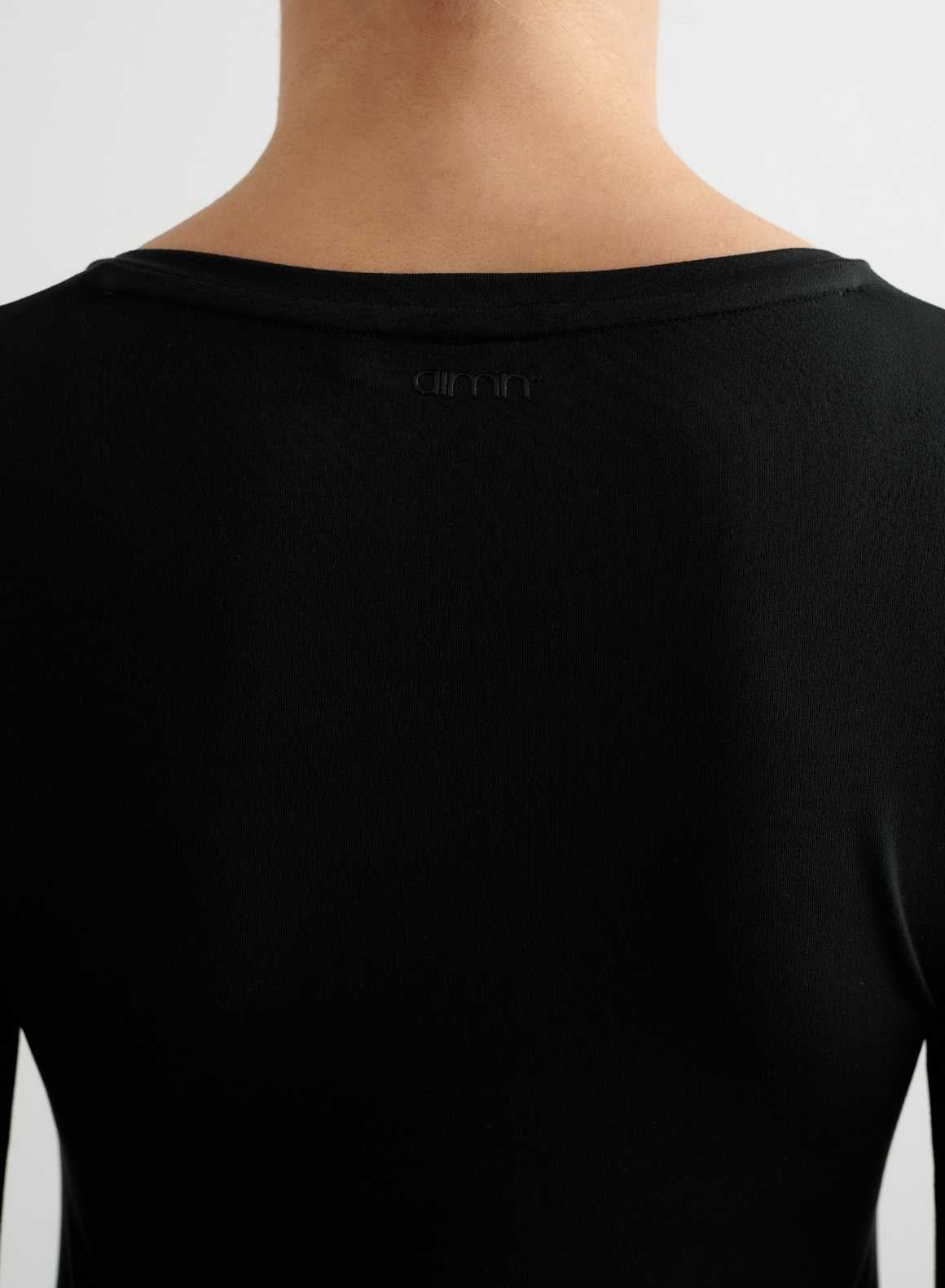 Black Soft Basic V-neck Long Sleeve - Image 5