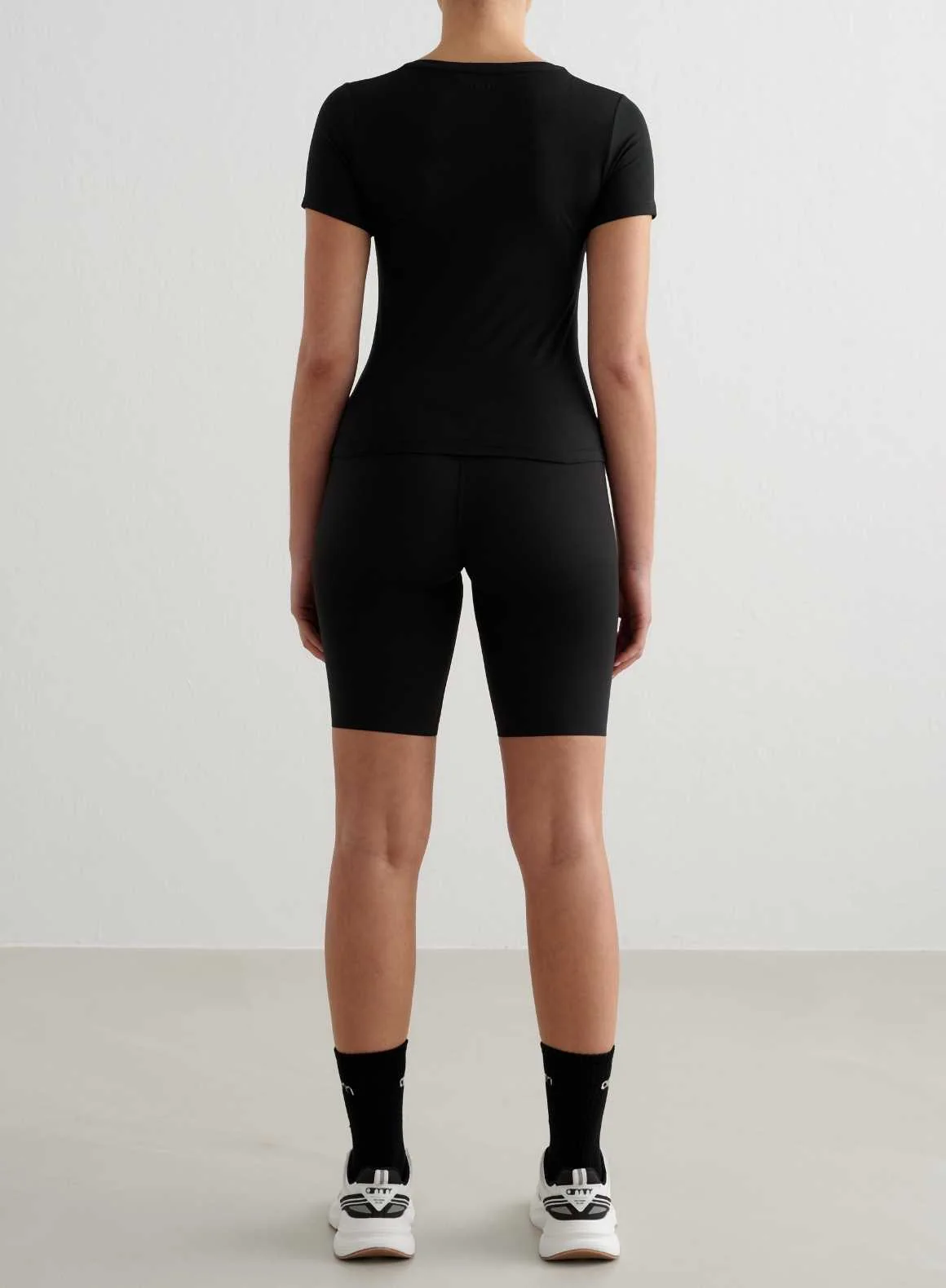 Black Soft Basic V-neck Short Sleeve - Image 4