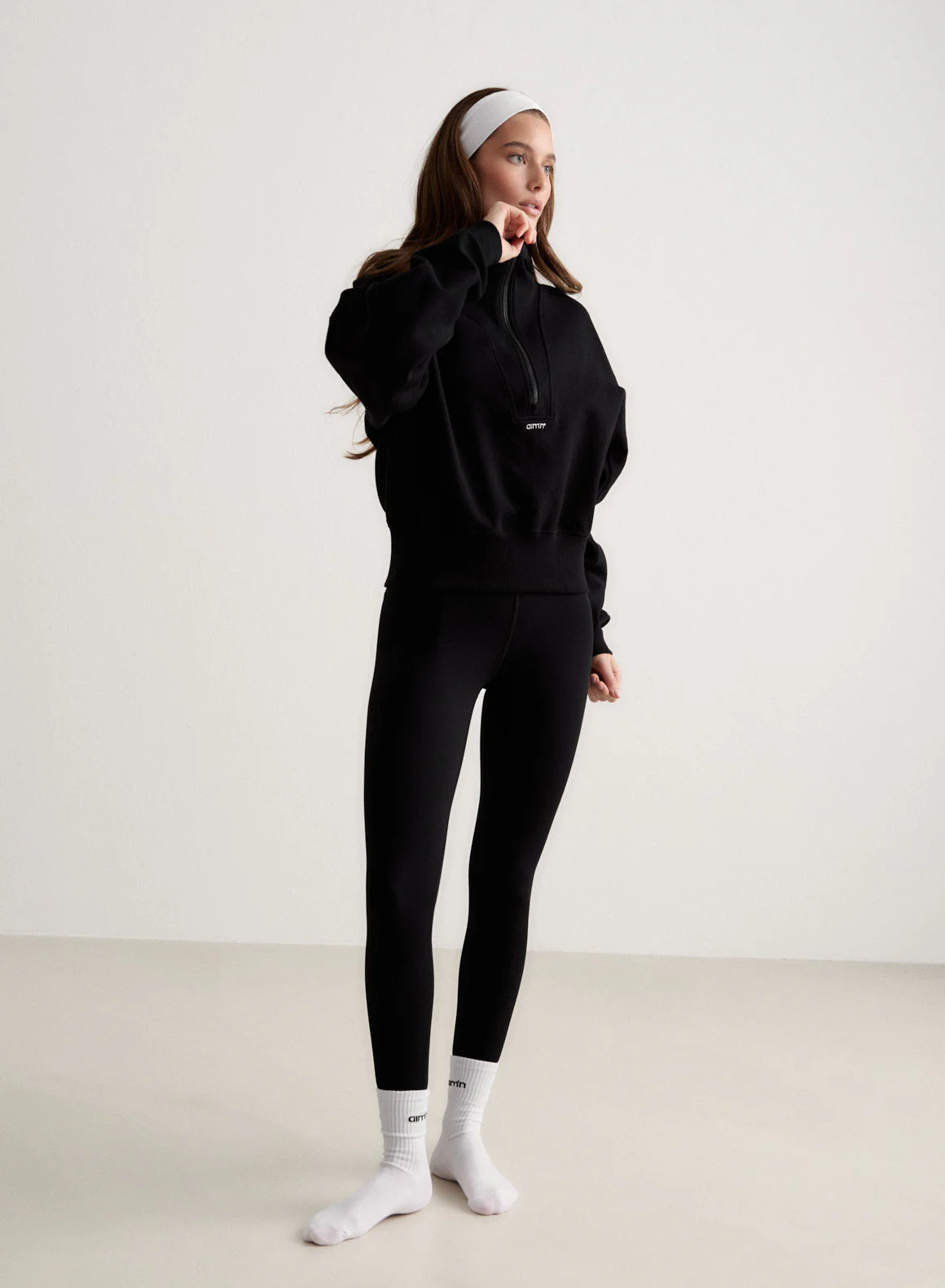 Black Sportif Half Zip Hood - Image 3